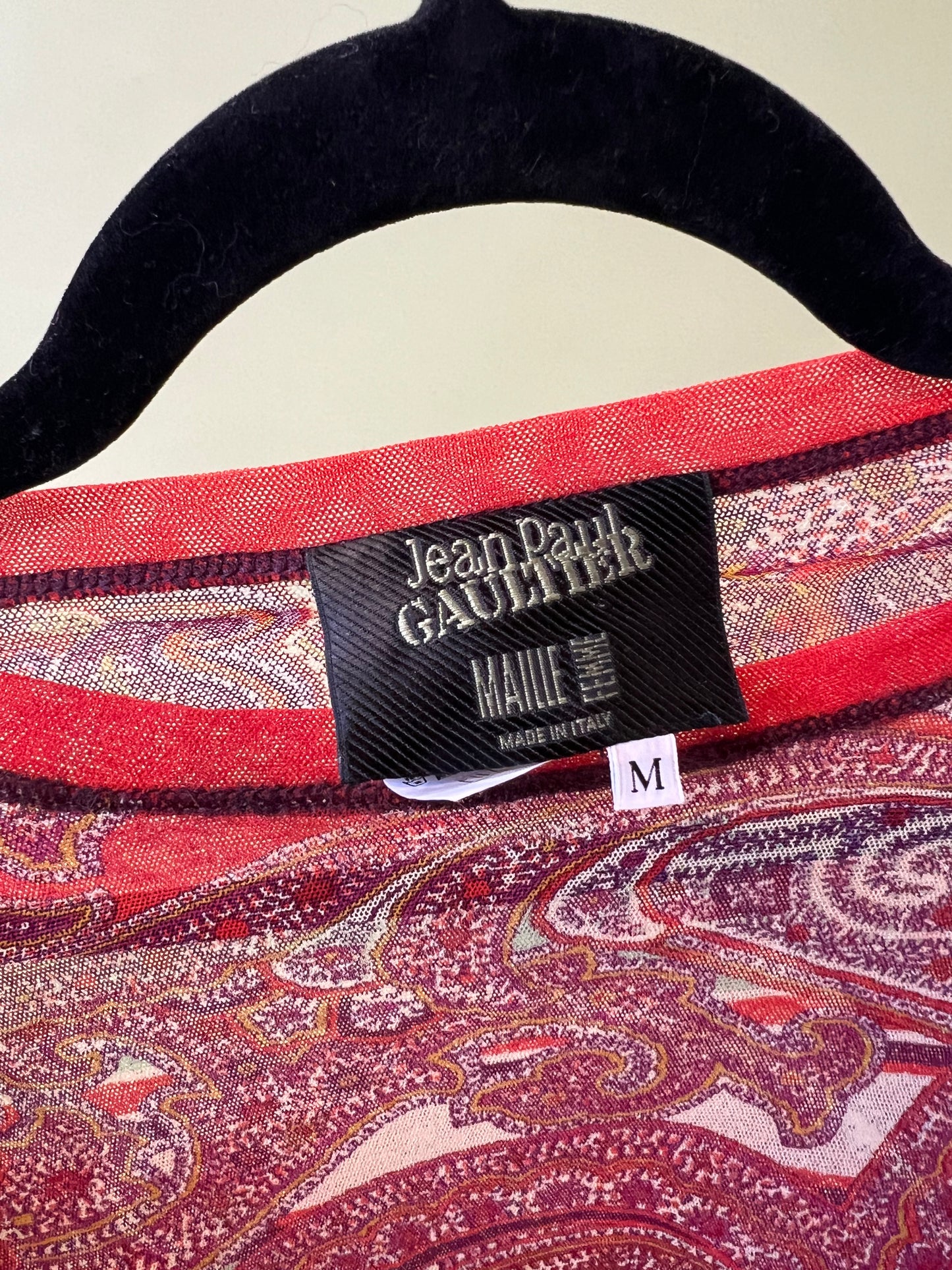 Paisley Print Mesh Top | Jean Paul Gaultier