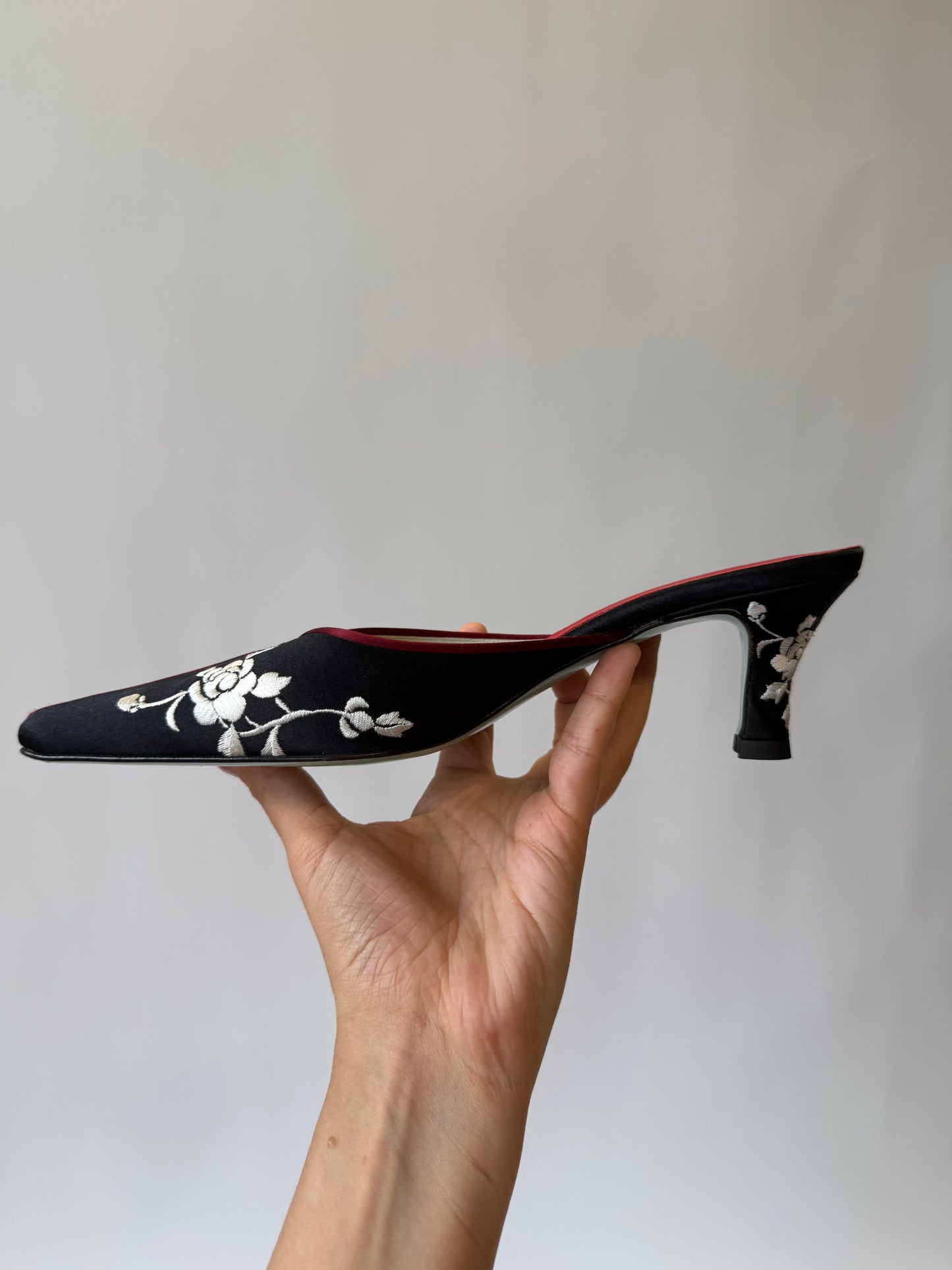 Embroidered Silk Mules | Paul Smith for Emma Hope