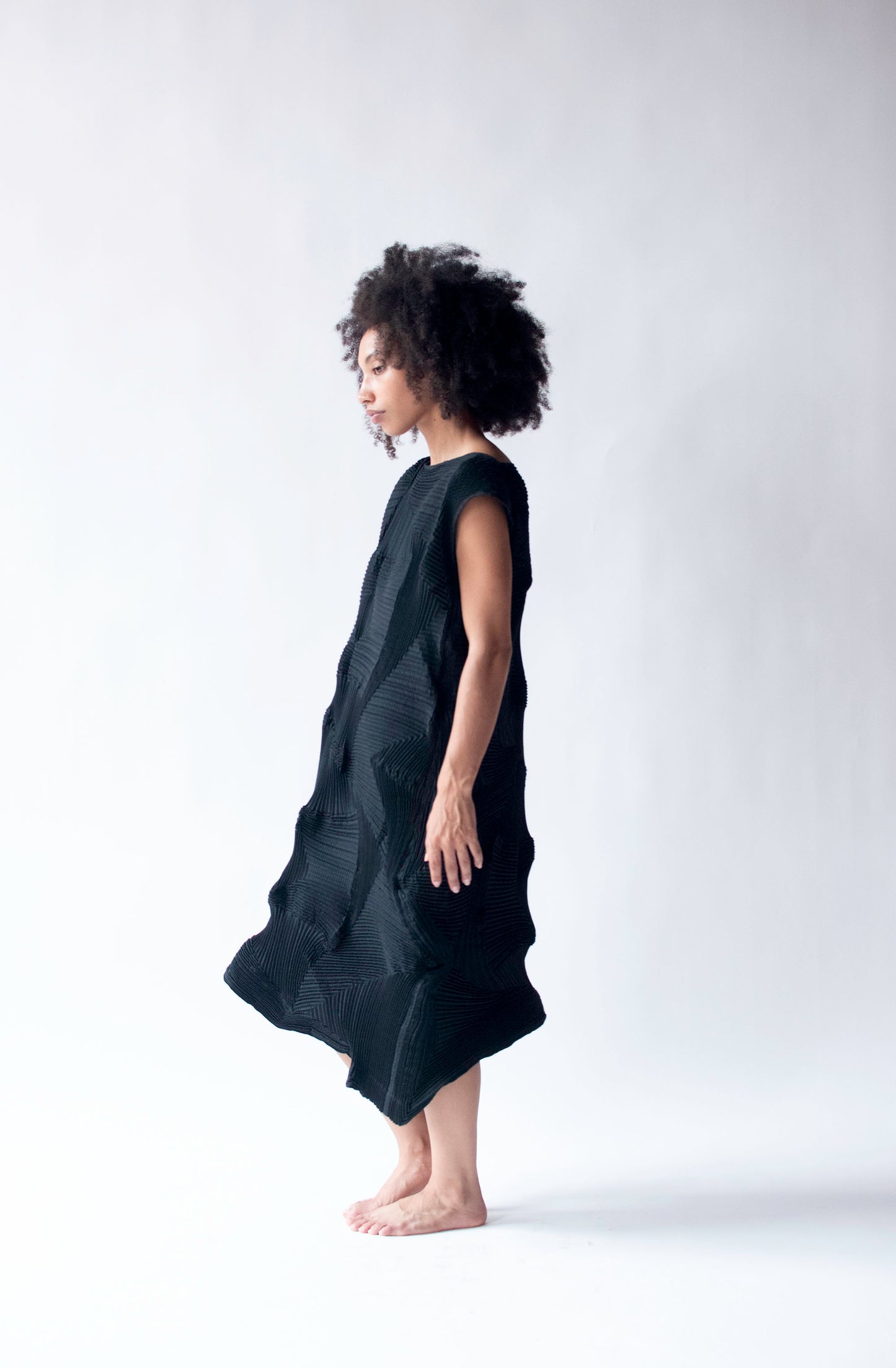 Pleated Black Dress | Issey Miyake