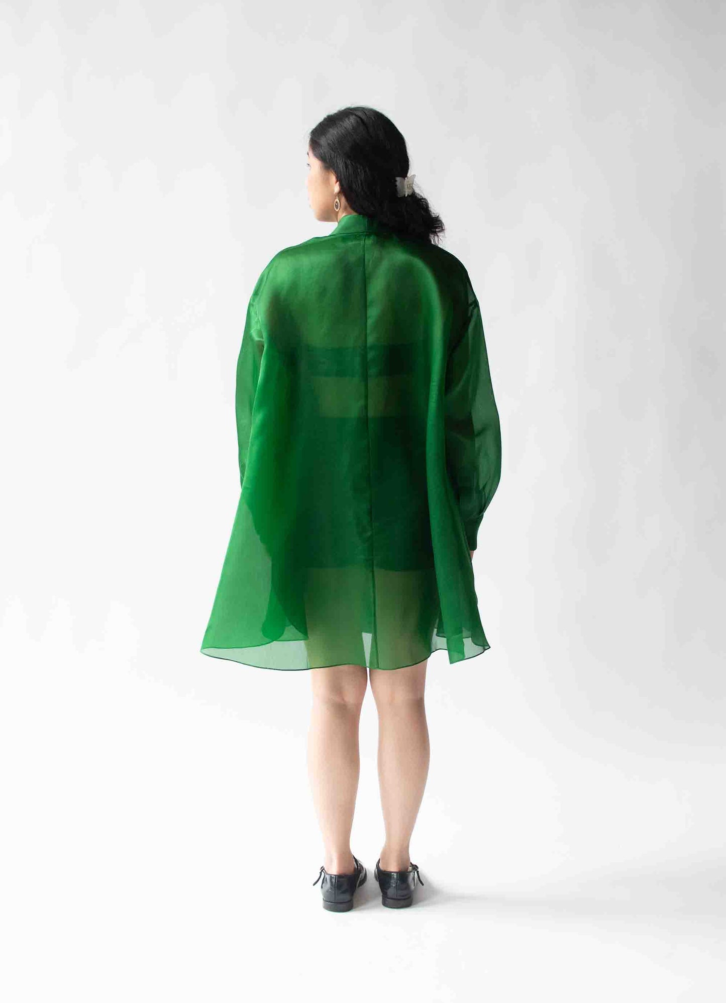 Emerald Organza Blouse | Donna Karan