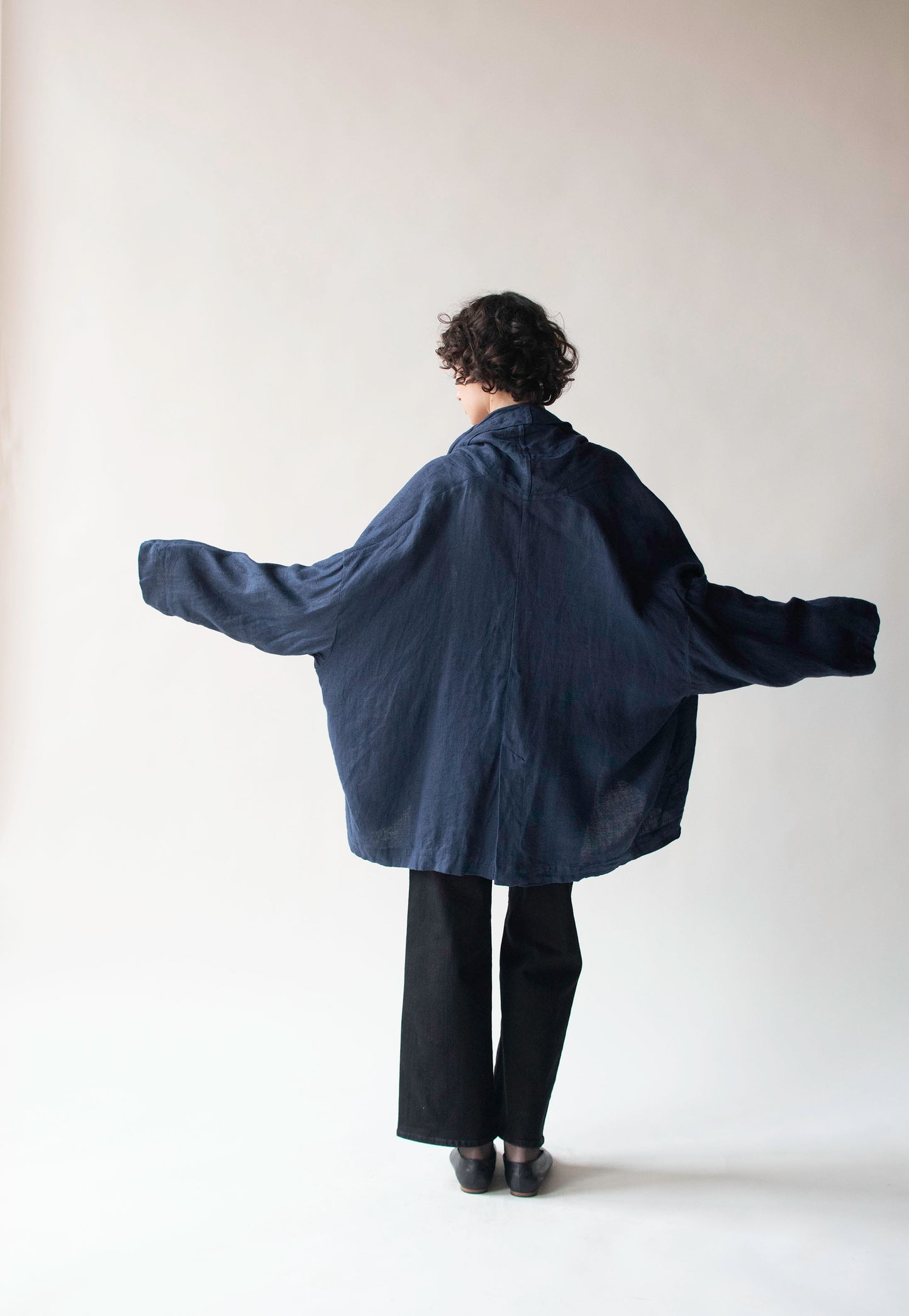 Navy Linen Jacket | G Gigli