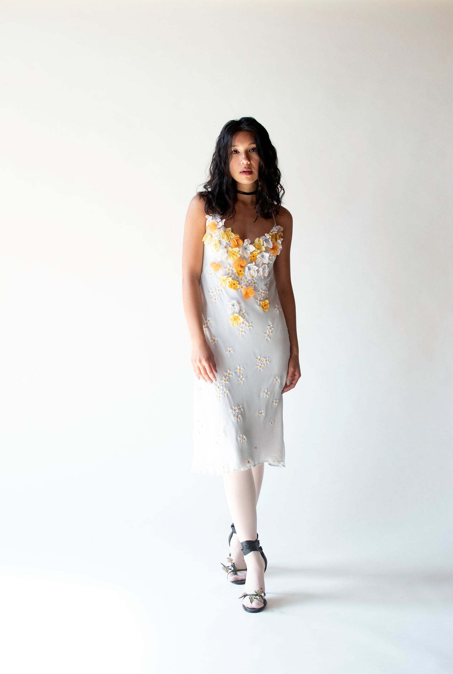 Floral Applique Chiffon Dress | Moschino Cheap & Chic