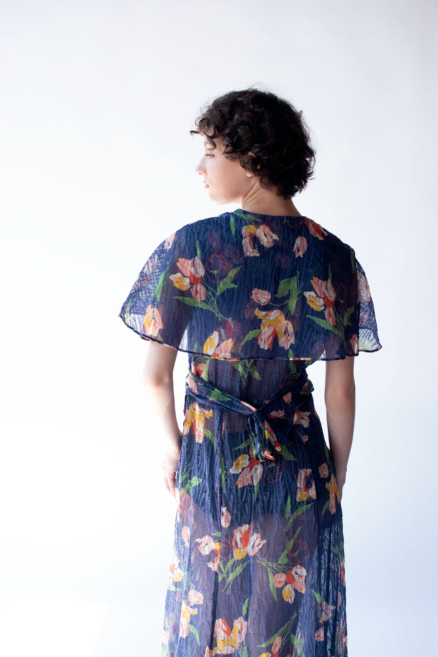 1930s Floral Print Dress