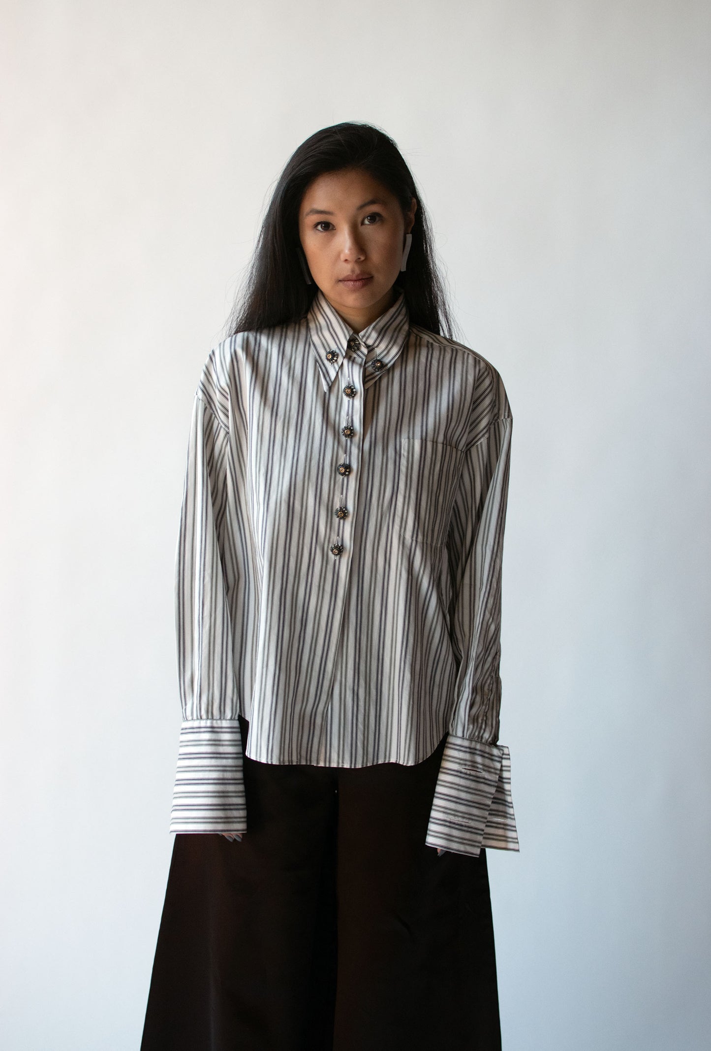 Striped Cotton Shirt | Romeo Gigli FW 1994