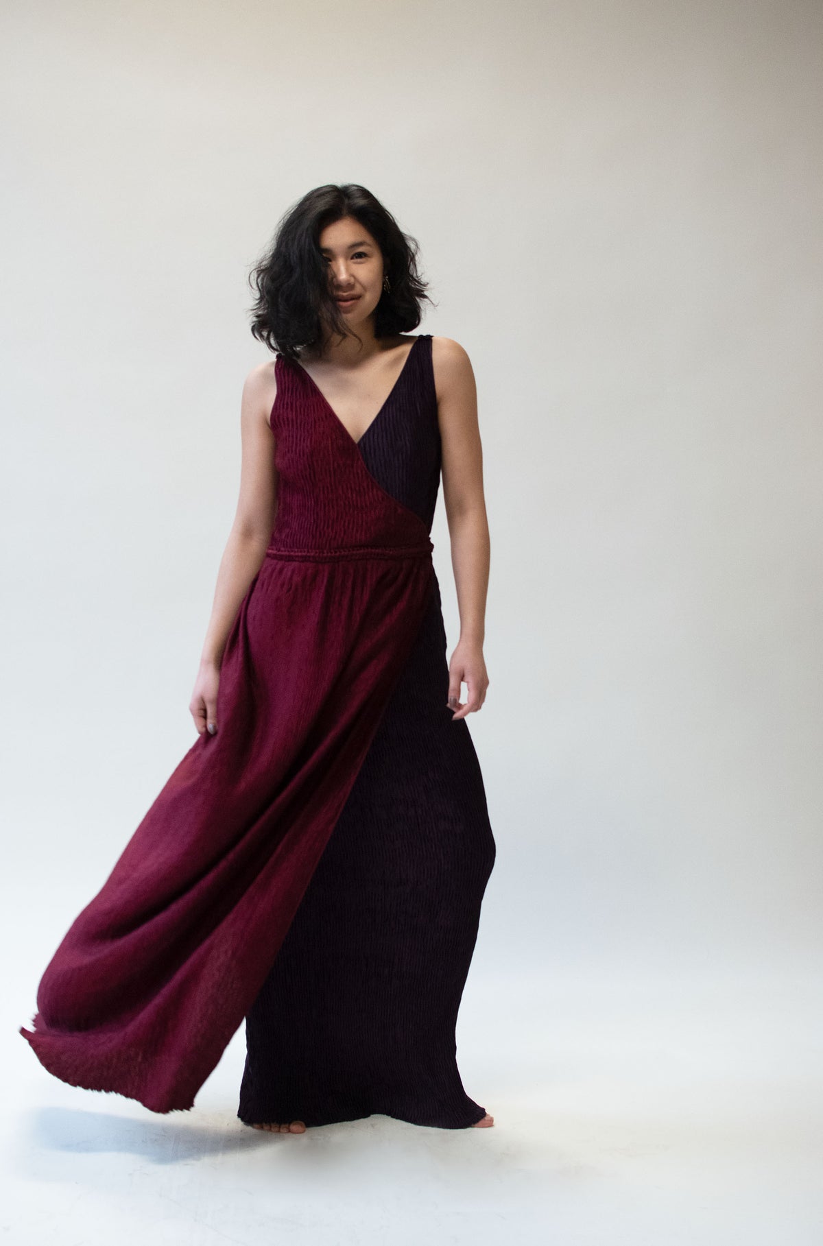 Color Block Plisse Dress | Mary McFadden