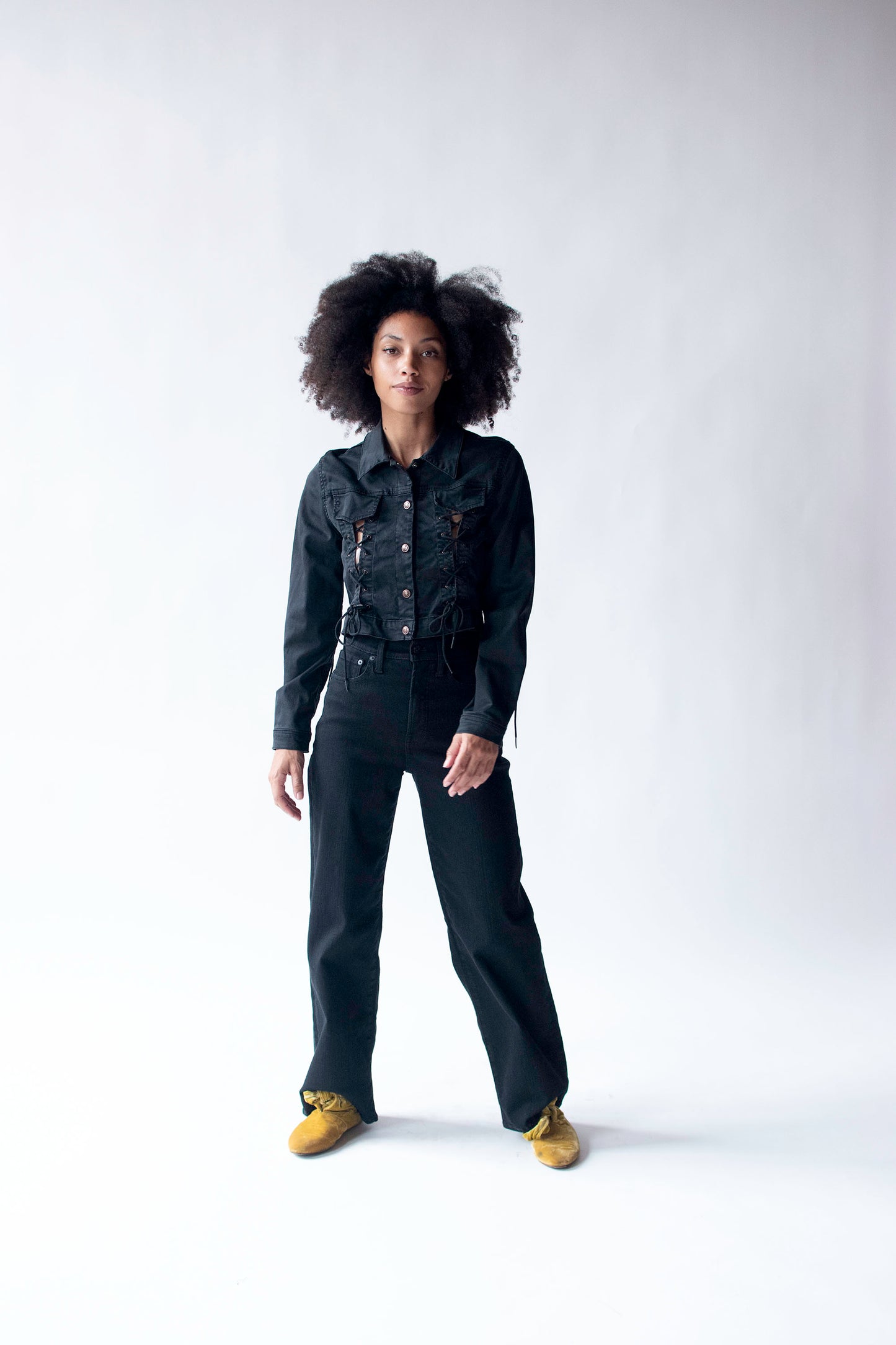 Black Denim Jacket | Todd Oldham Jeans