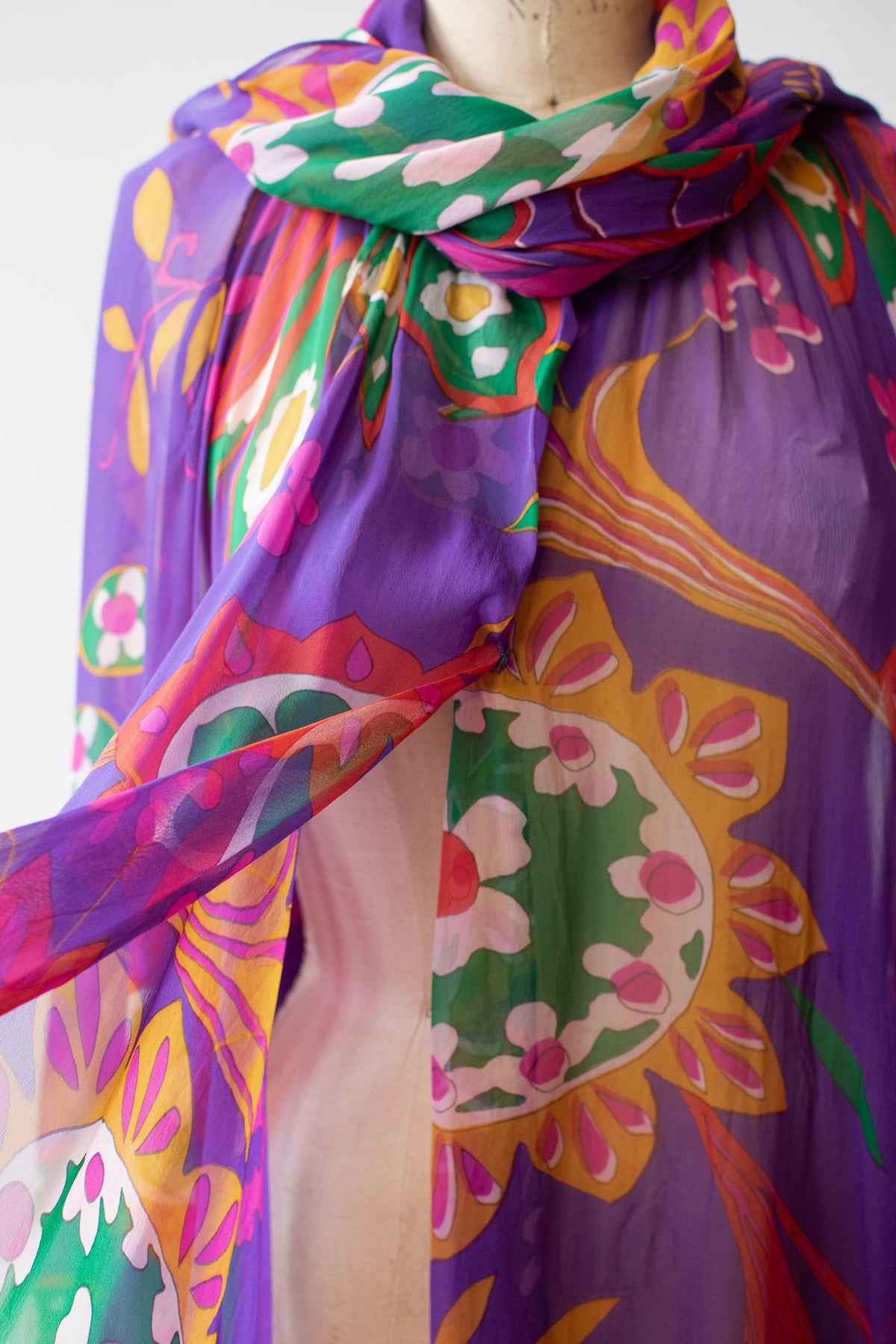 1970s Chiffon Caftan