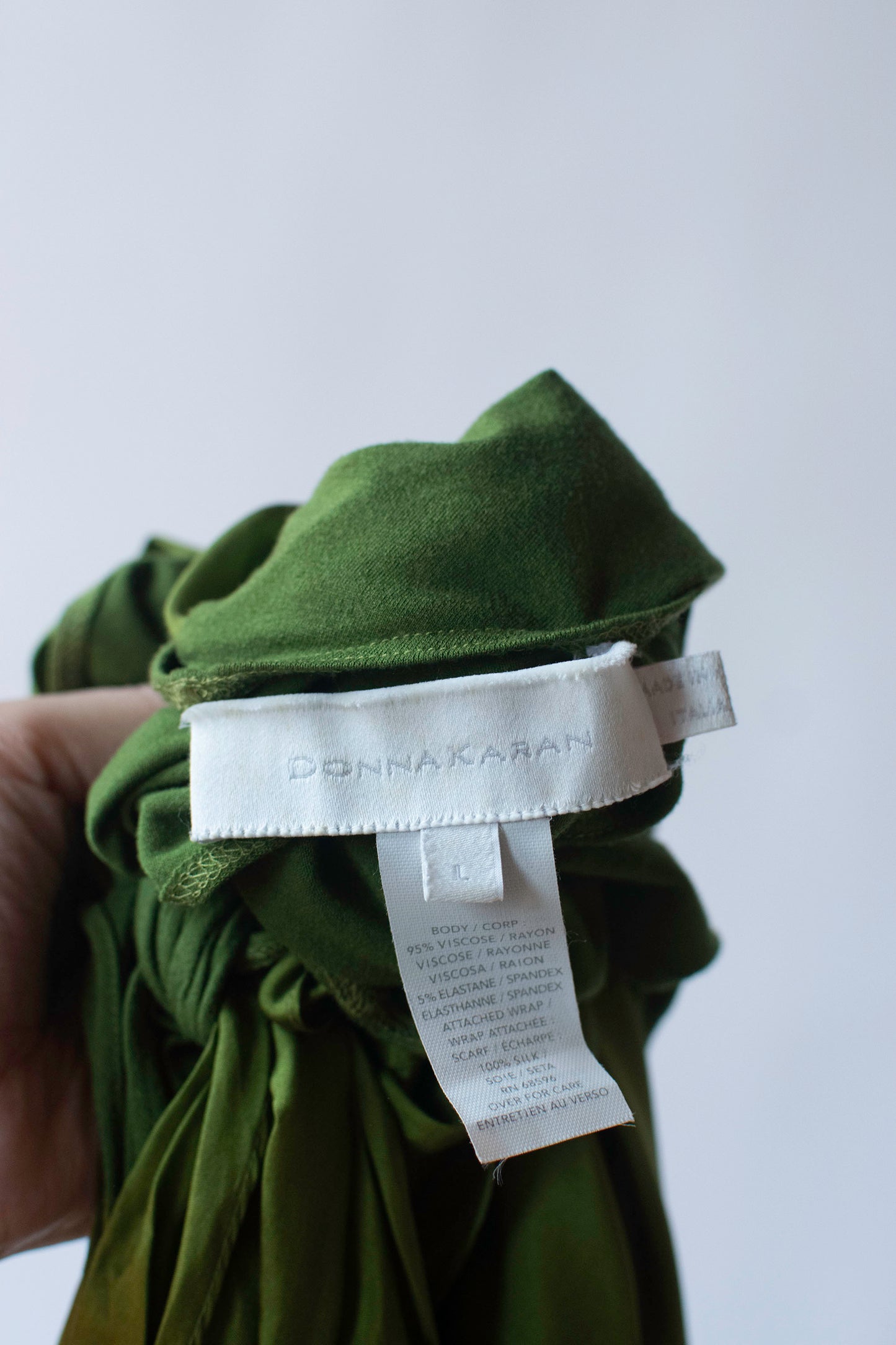 Green Jersey & Silk Tunic | DKNY