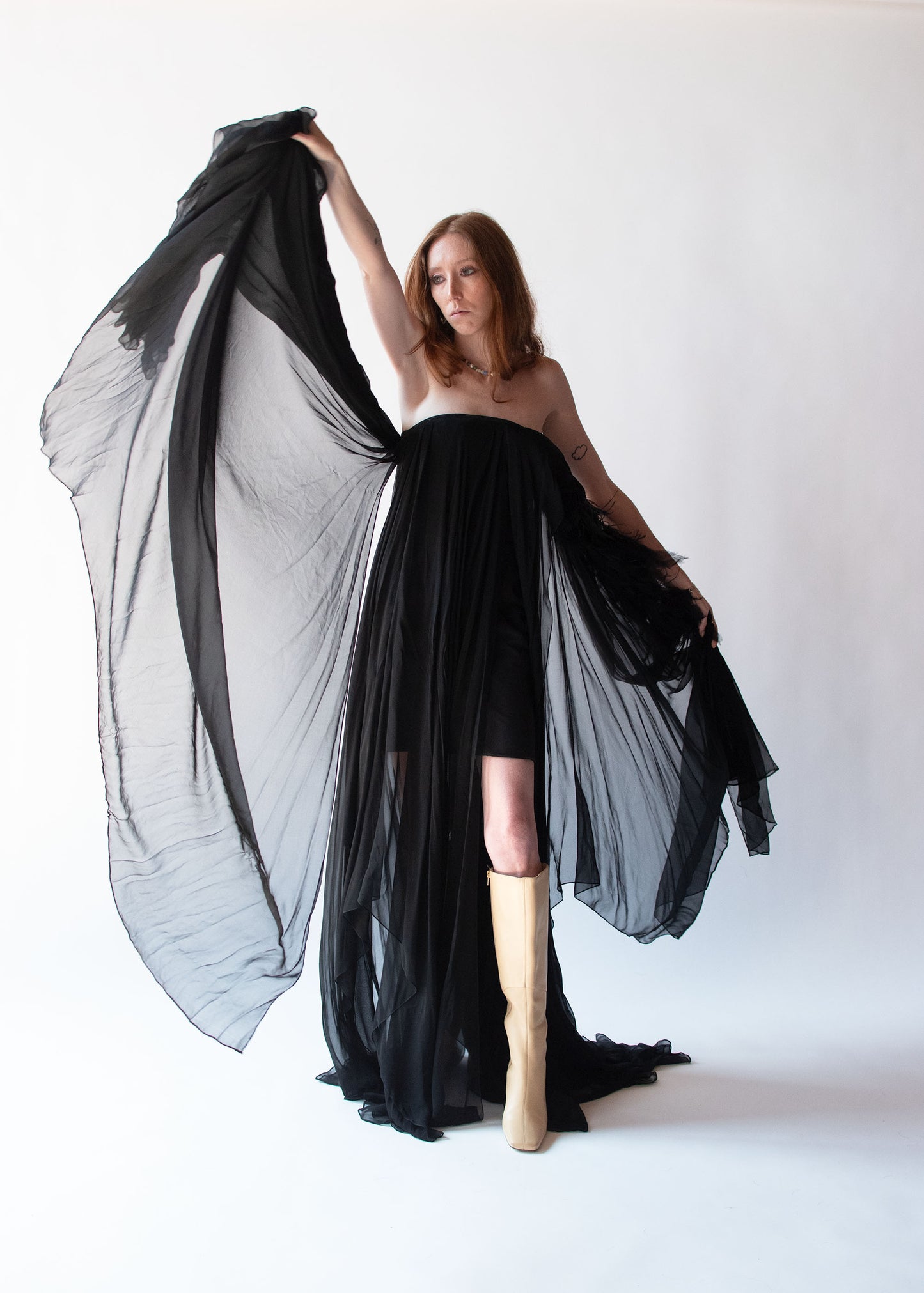 Black Chiffon Gown | Chrisitian Cota Spring 2011