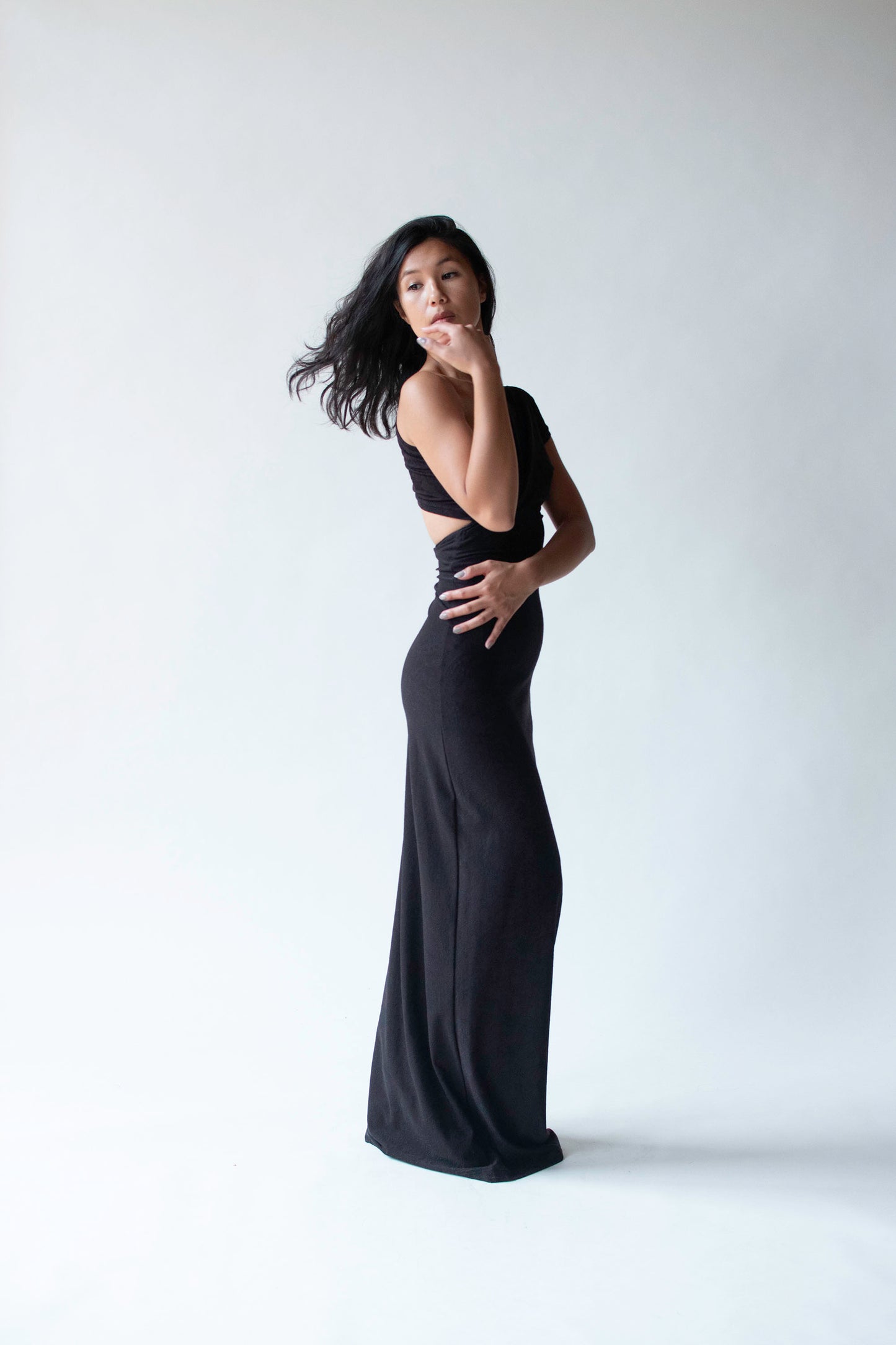 1990s One Shoulder Dress