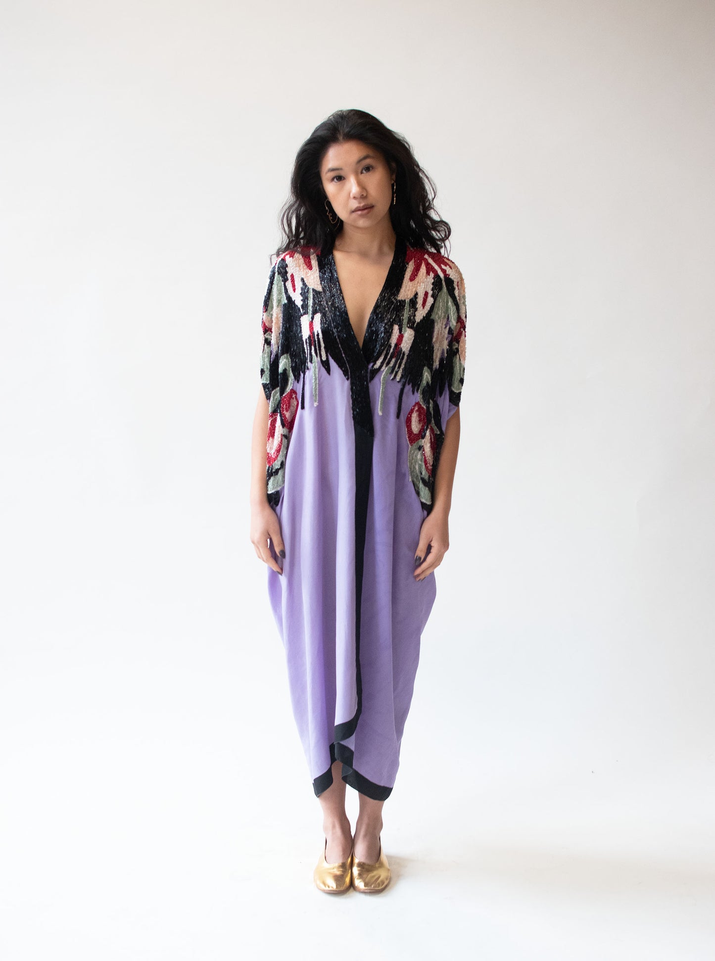 1980s Beaded Silk Caftan | Michaele Vollbracht