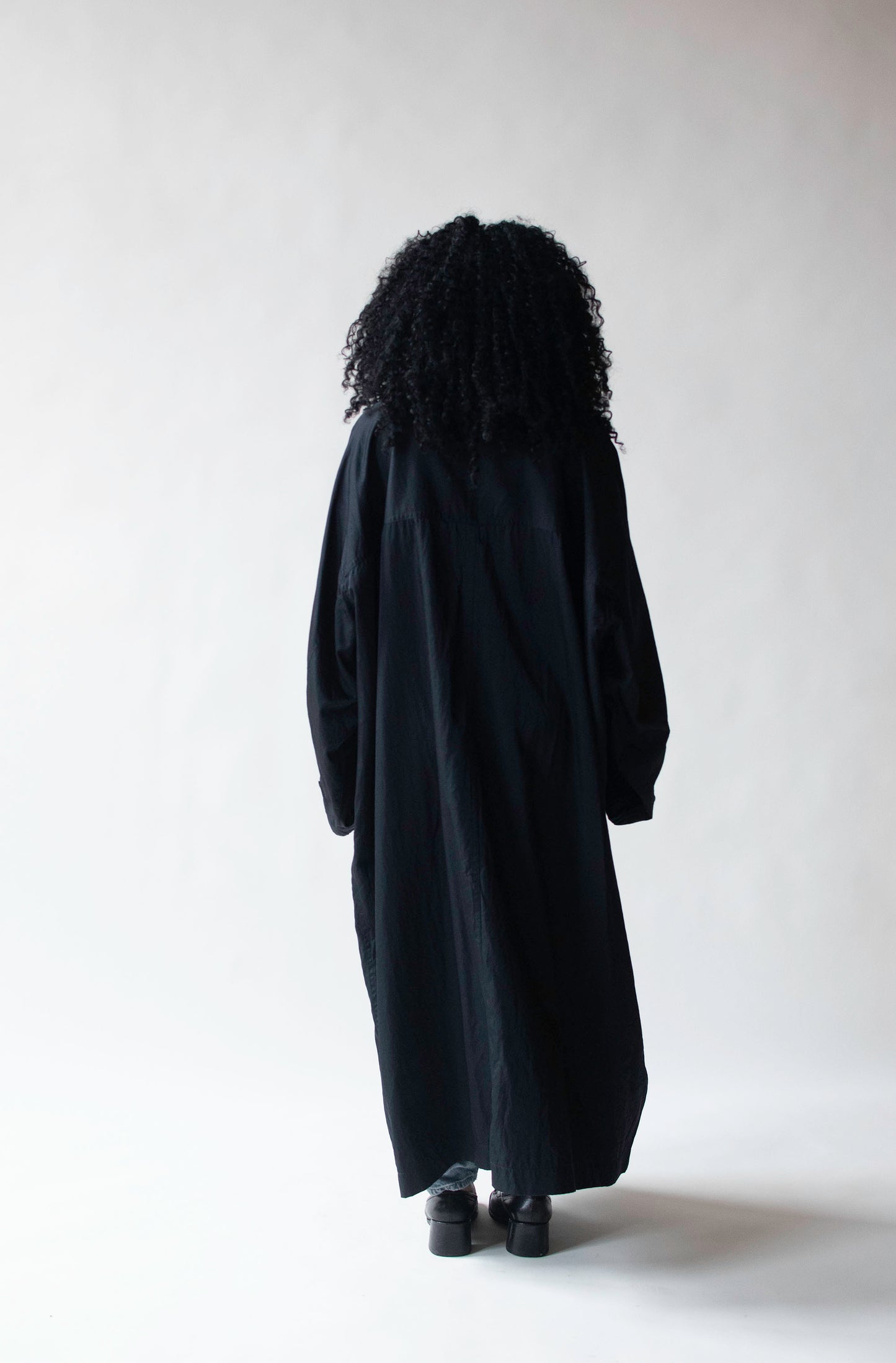 1980s Black Windcoat | Issey Miyake
