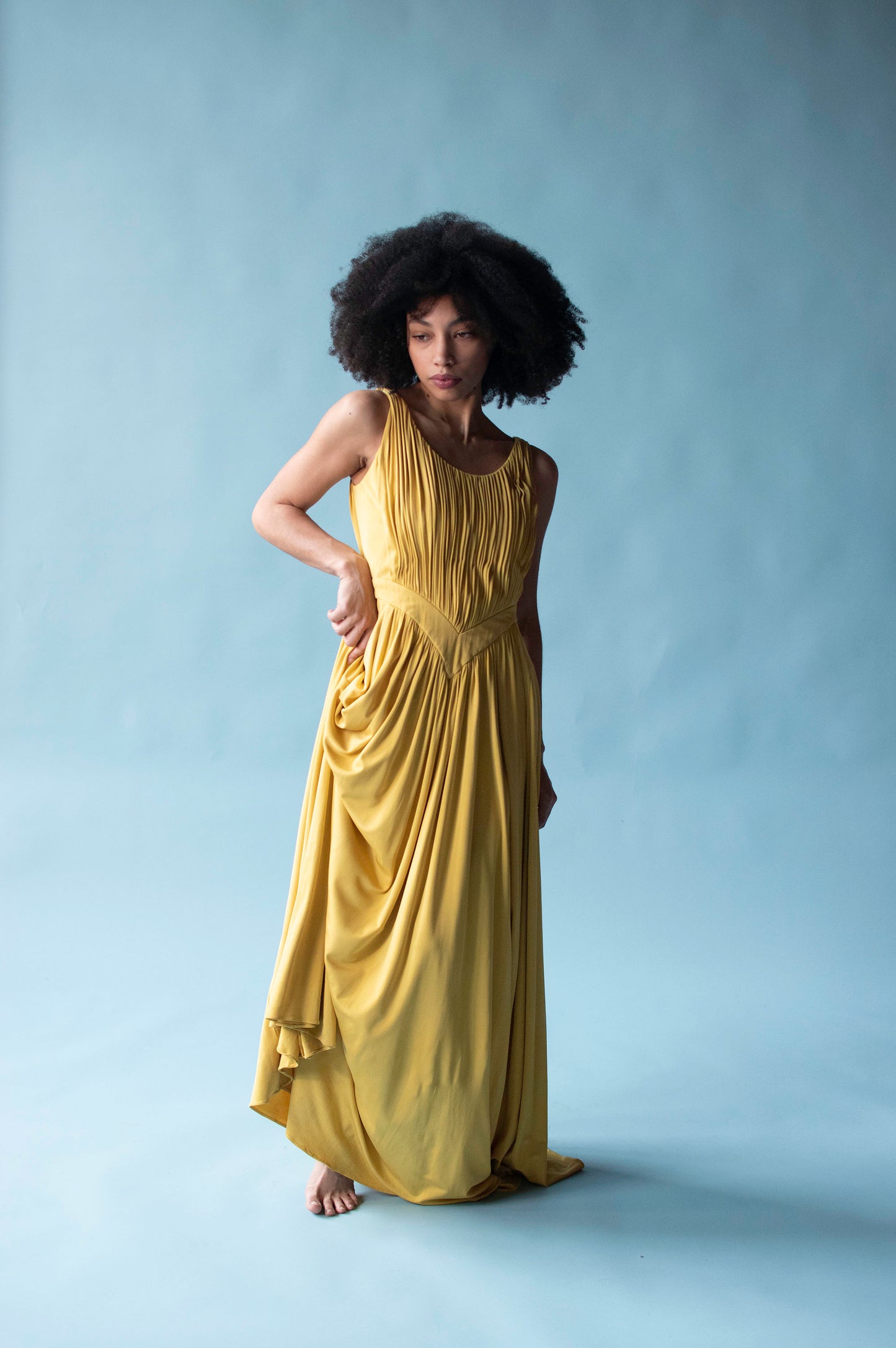 1970s draped Jersey Dress