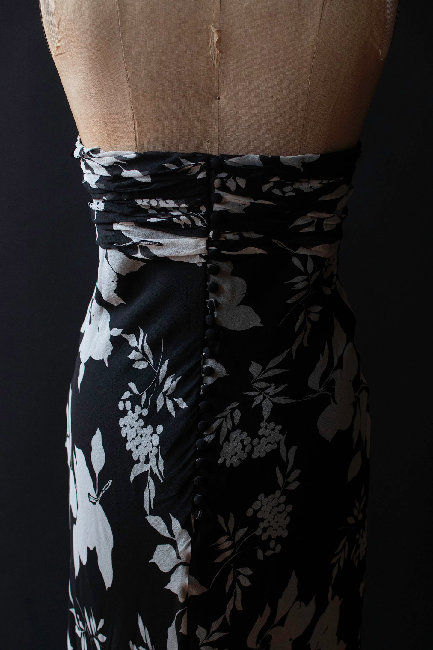 Black & White Floral Print Gown | Bellville Sassoon Lorcan Mullany