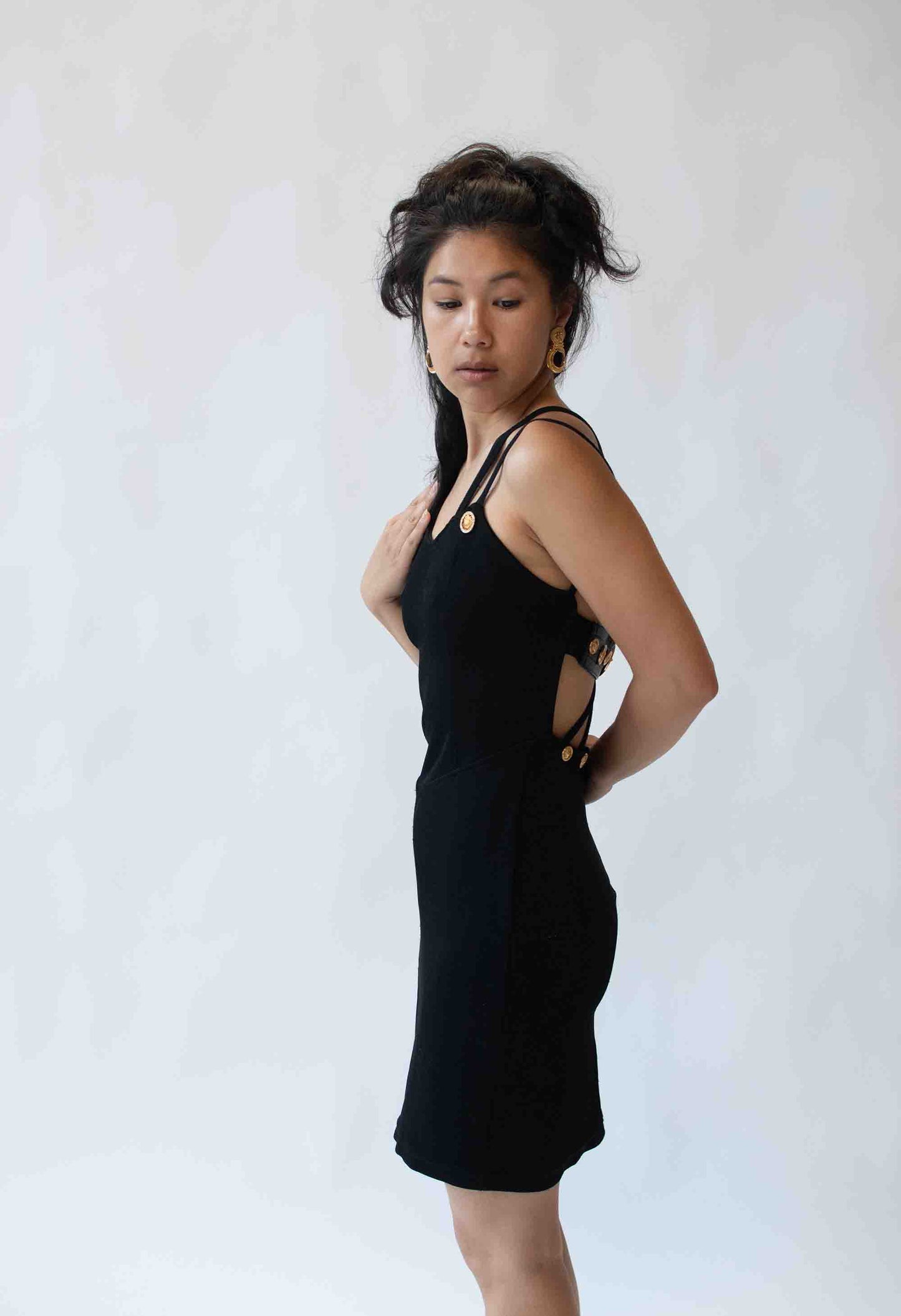 1990s Black Mini Dress | Andrea Isabella
