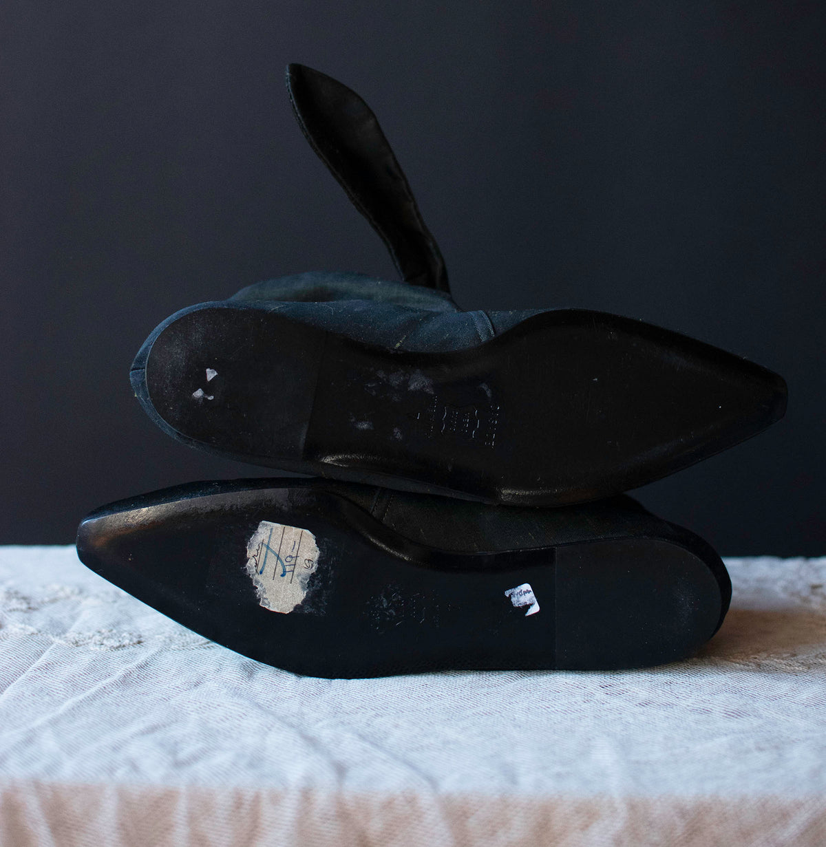 Green Silk Booties | Romeo Gigli