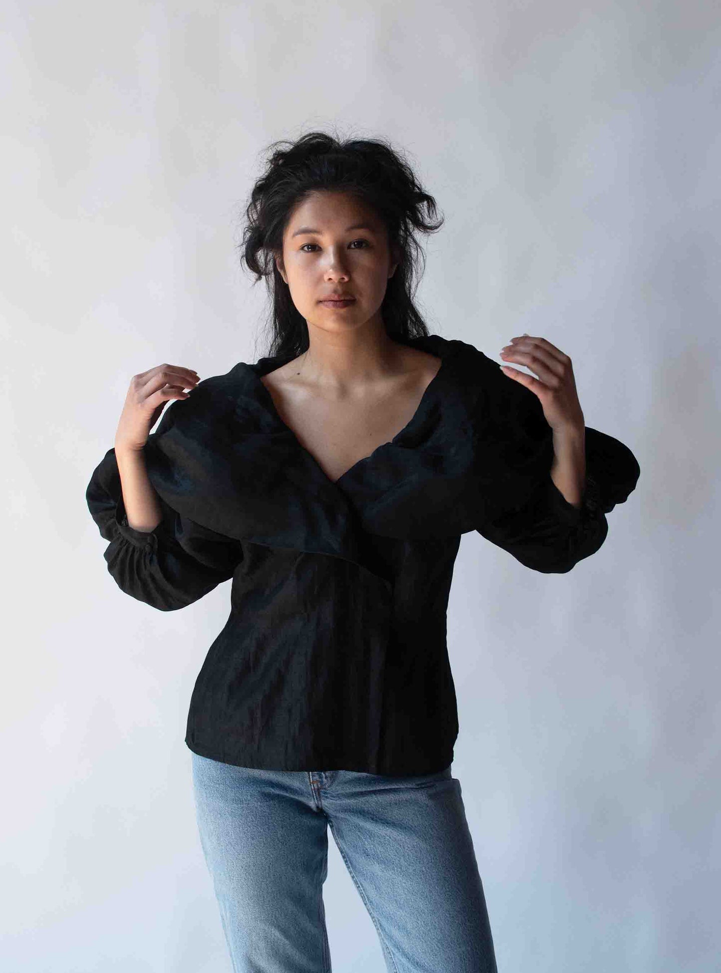 Black Organza Blouse | Oscar de la Renta
