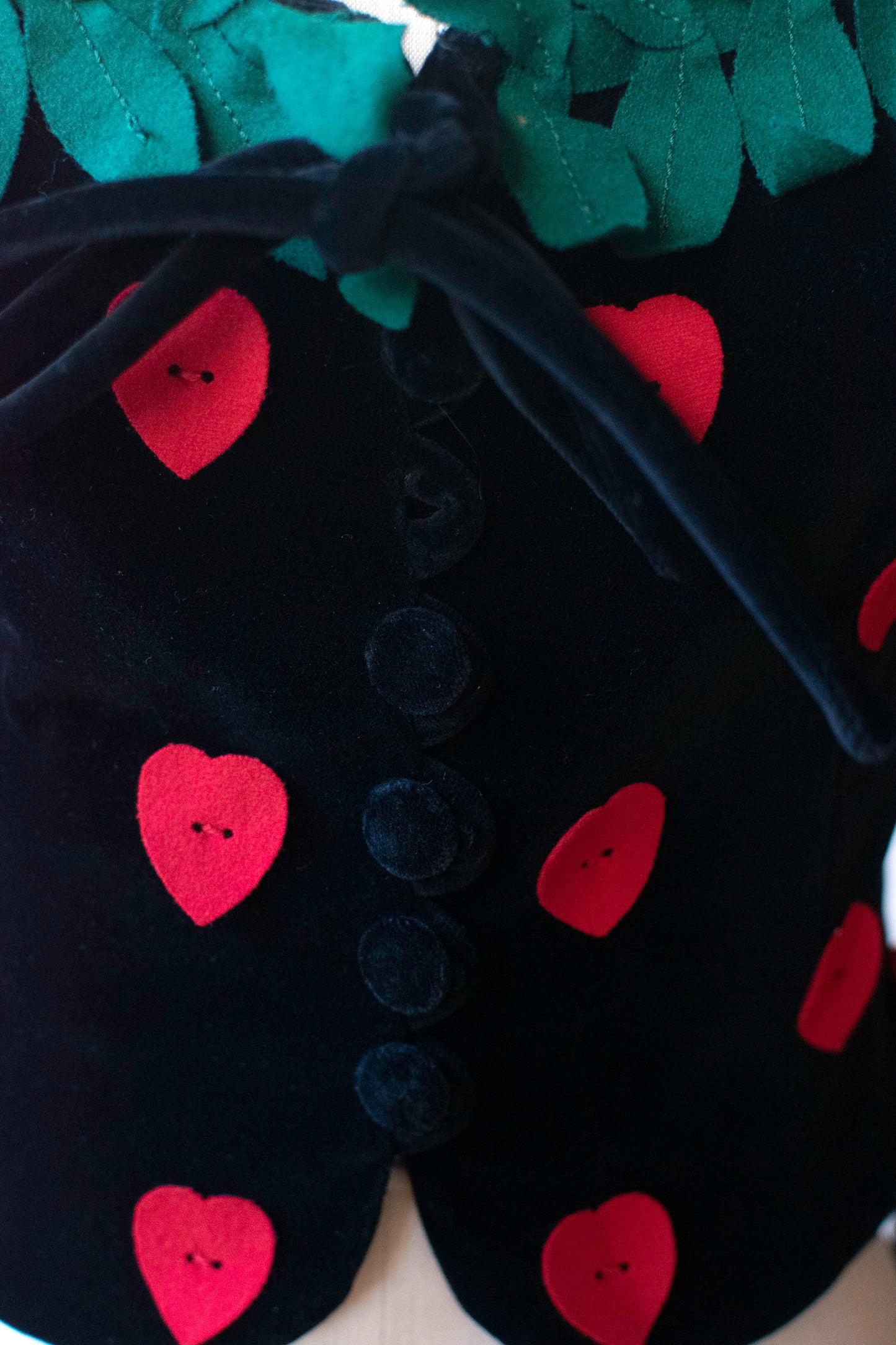 1990s Velvet Jacket W/ Felt Hearts | Moschino Cheap & Chic
