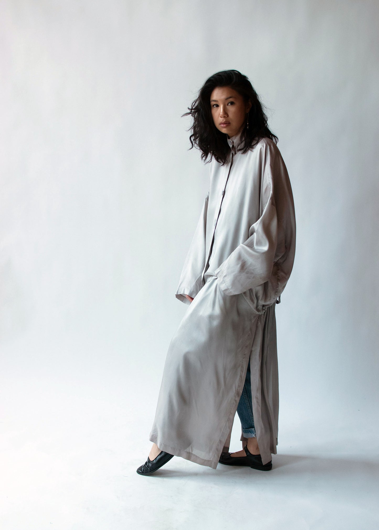 1980s Gray Open Back Jacket | Max Studio