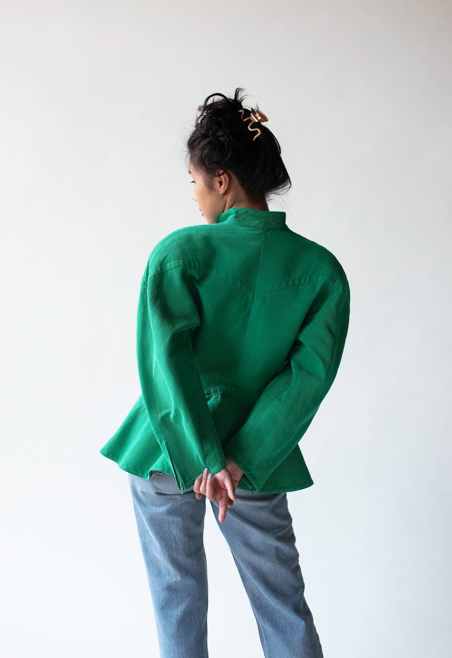 1980s Green Faille Jacket | Jacques Molko