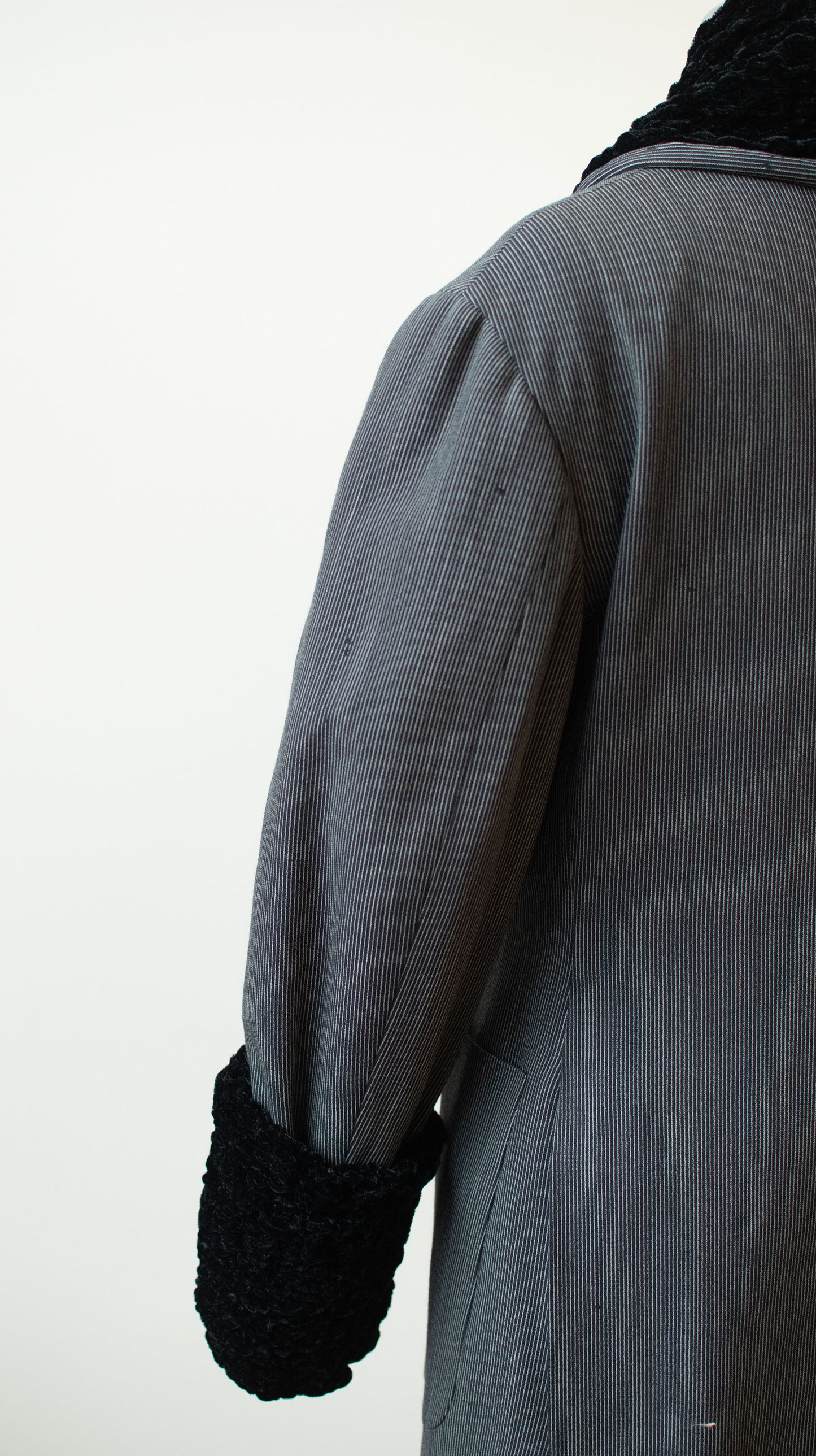 Gray Jacket w/ Chenille Trim | Romeo Gigli