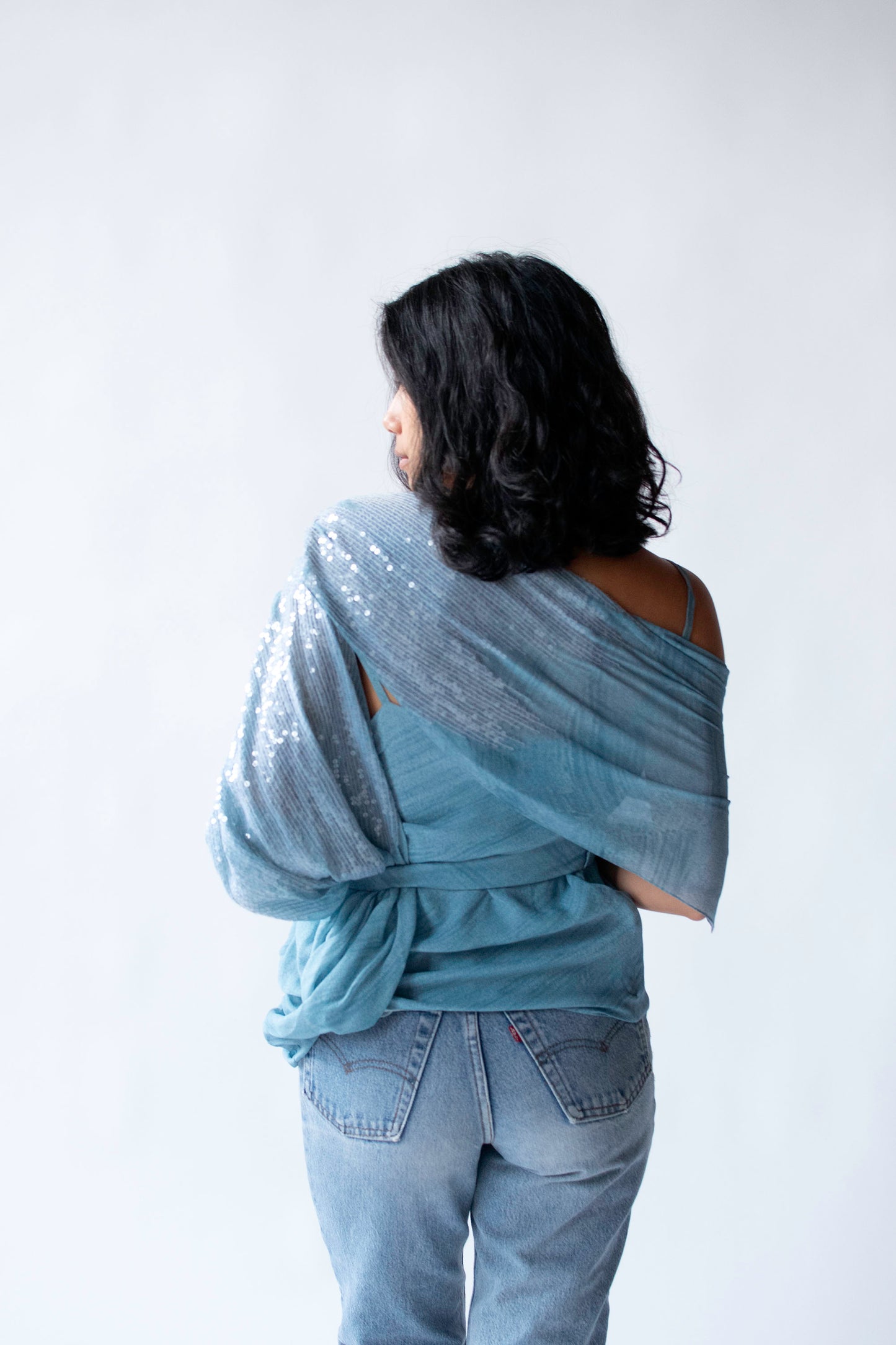 Blue Silk Top | John Galliano