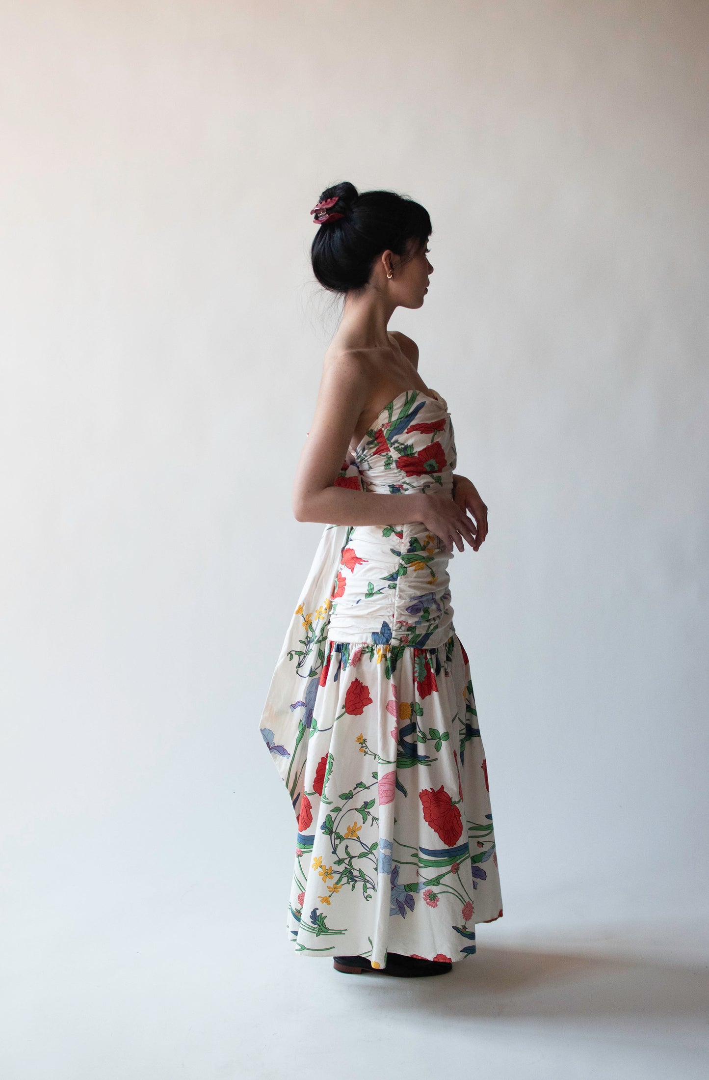 1980s Floral Print Dress | Jan + Christina Barboglio