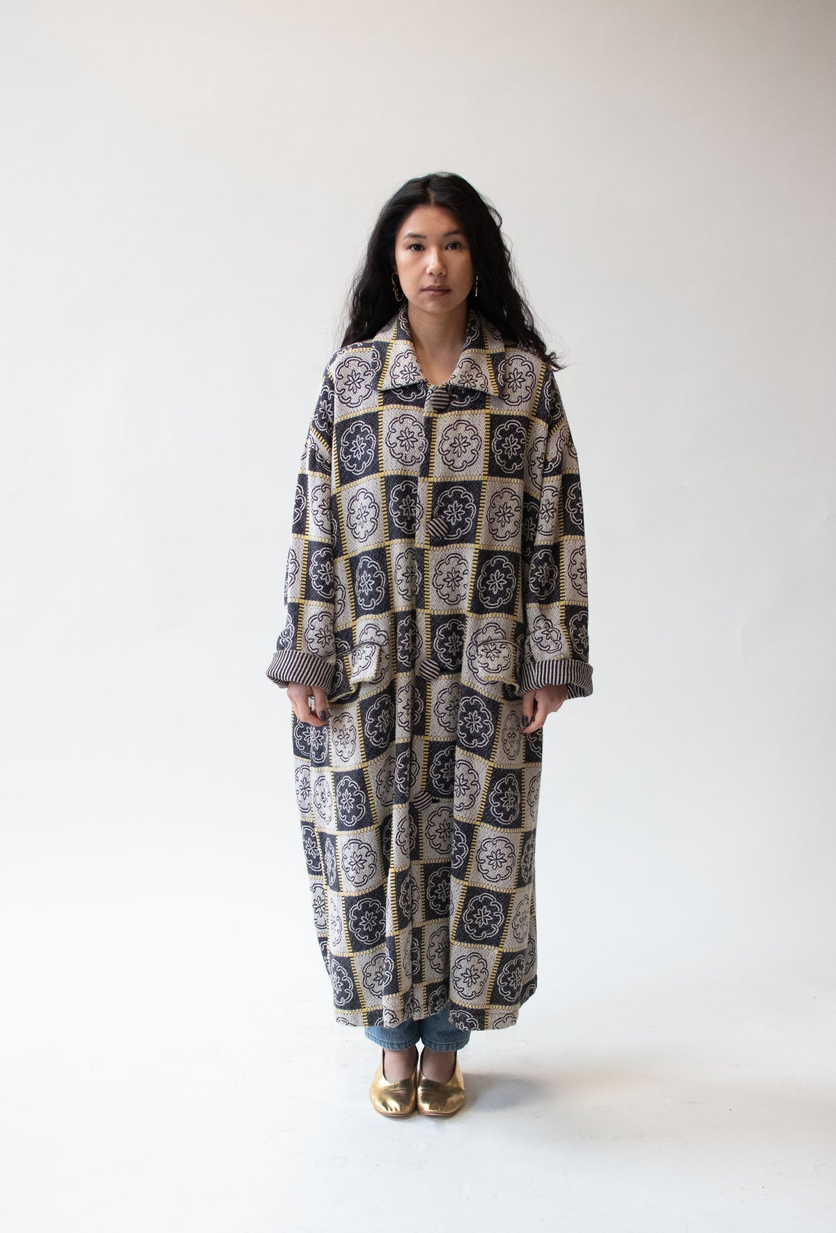 1980s Woven Coat | East Wind Code Vivienne Tam
