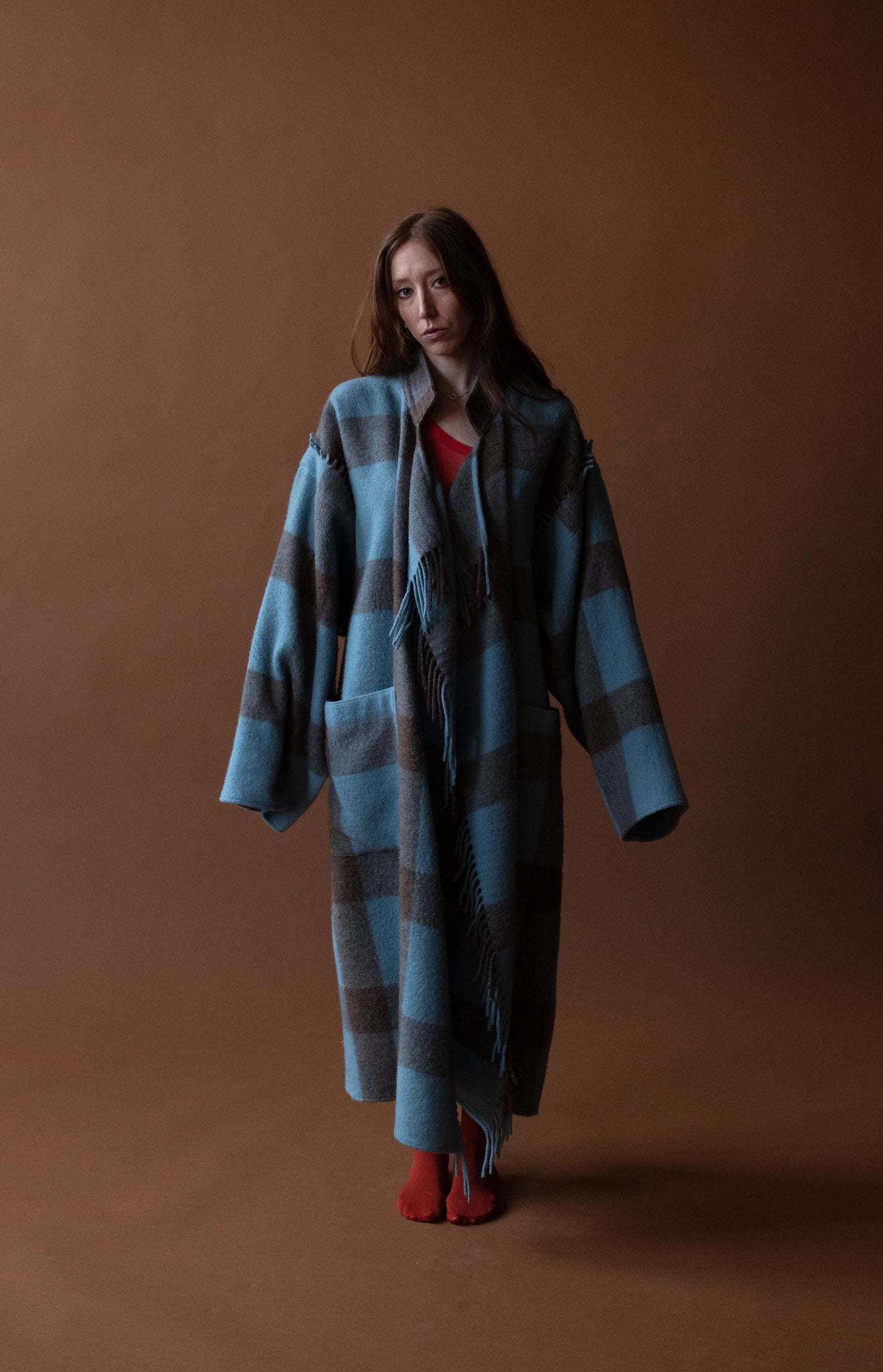 Blue Plaid Blanket Coat | Castelbejac