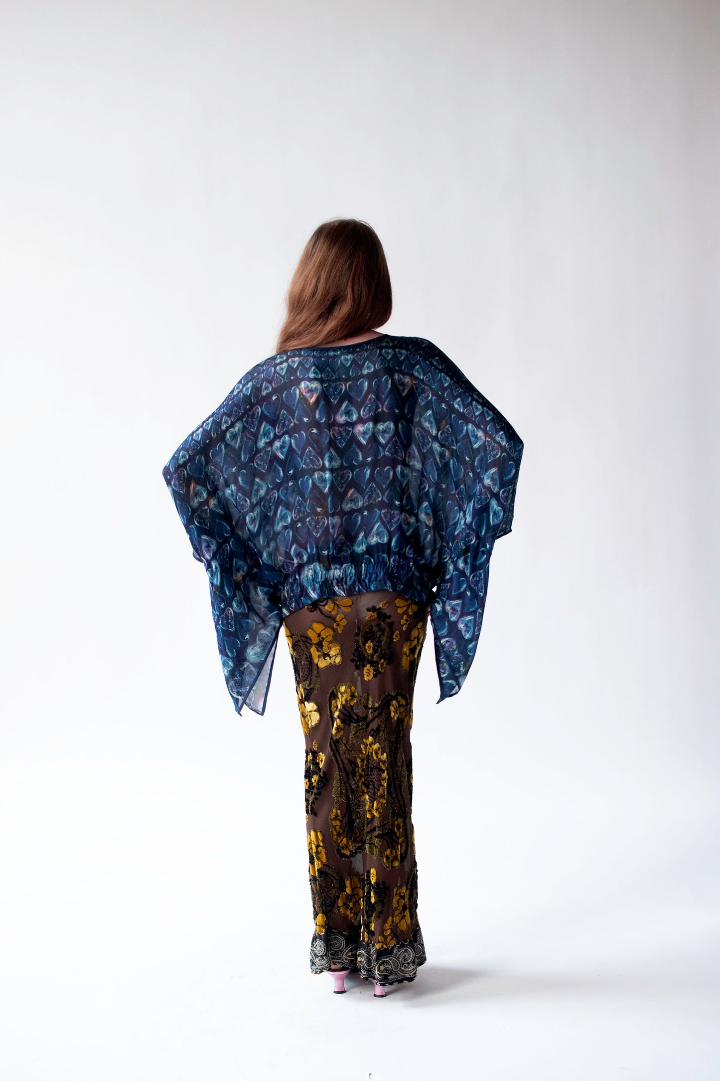 Silk Heart Print Top | Roberto Cavalli