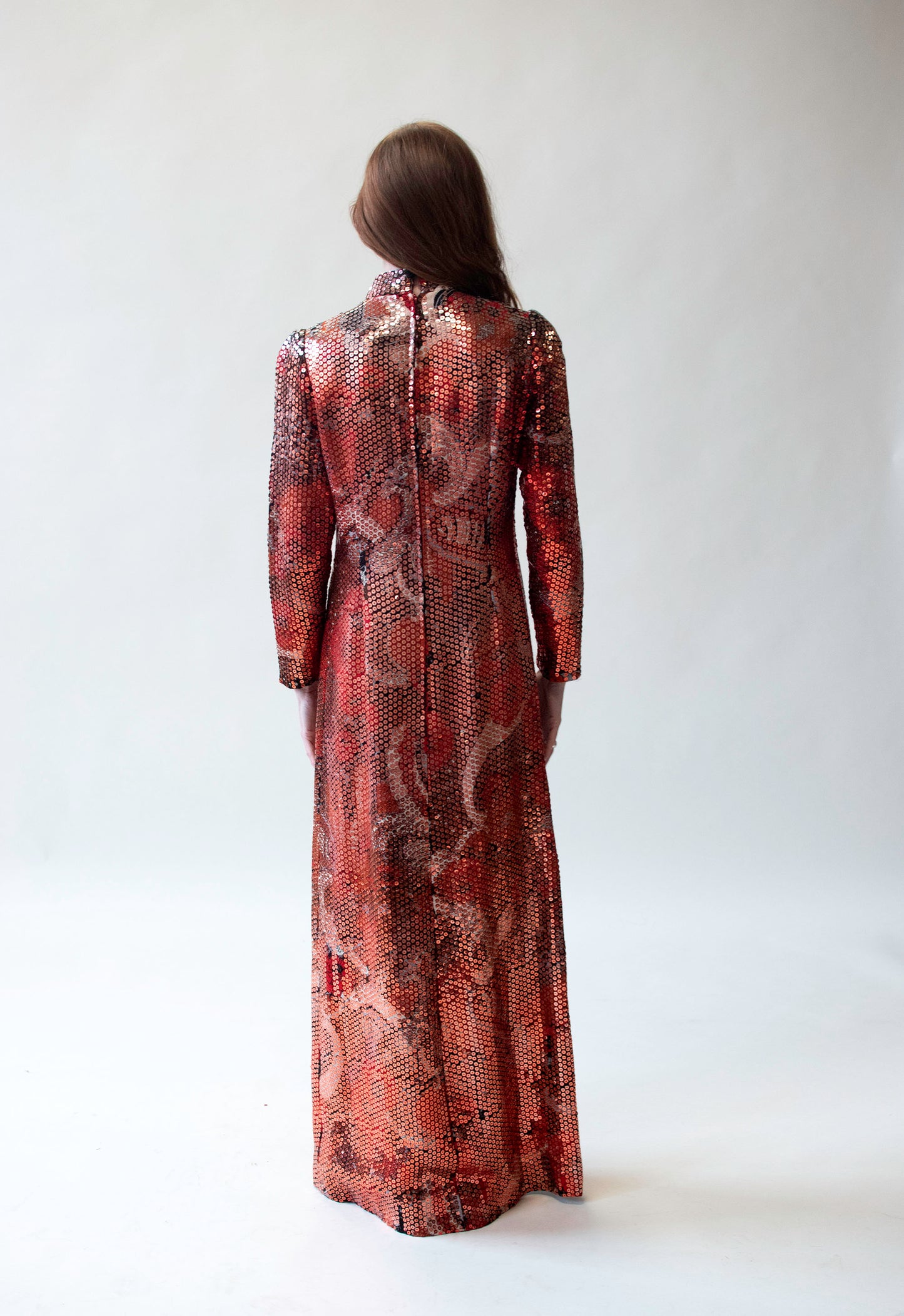 1970s Red Sequin dress