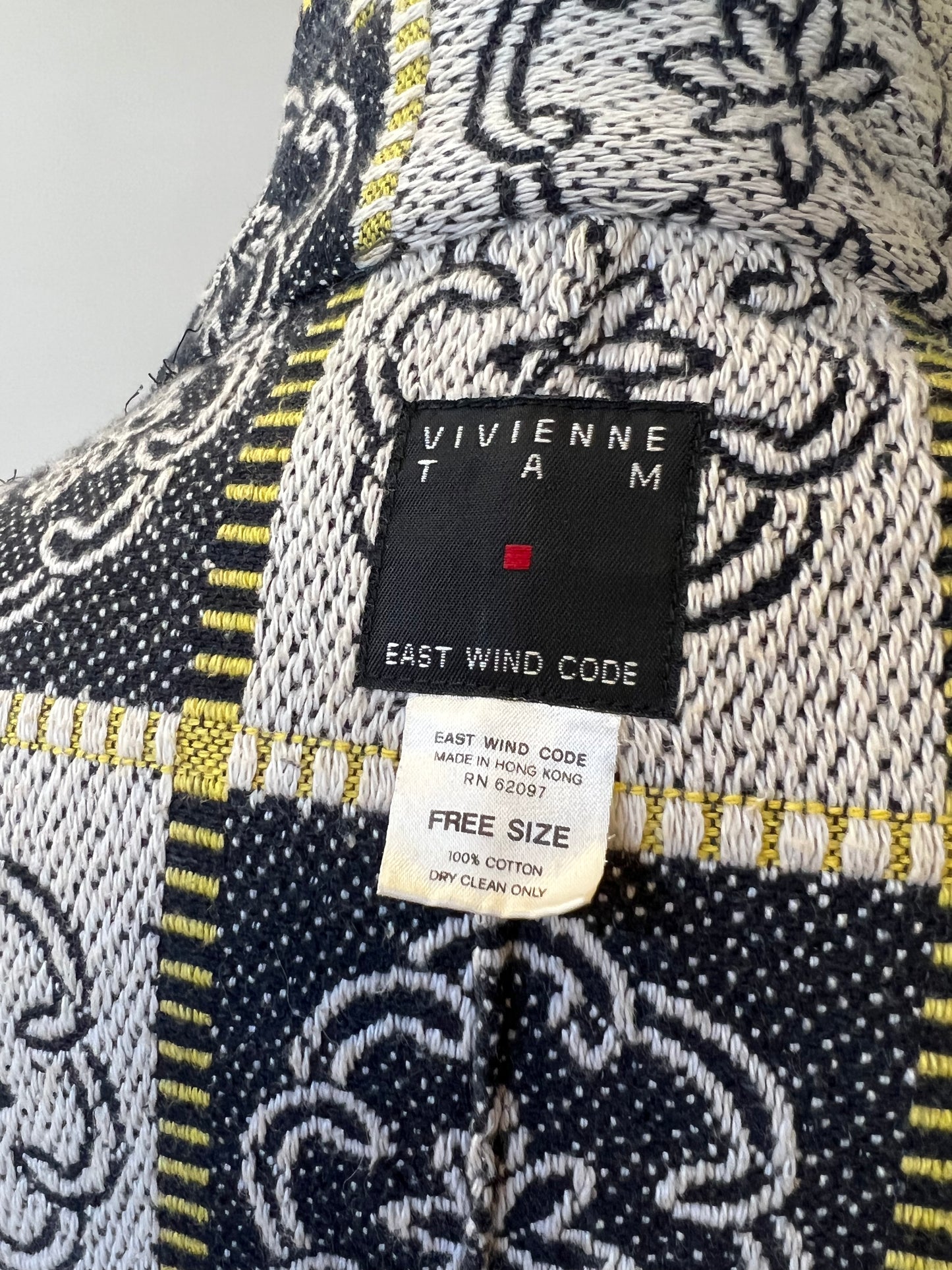 1980s Woven Coat | East Wind Code Vivienne Tam