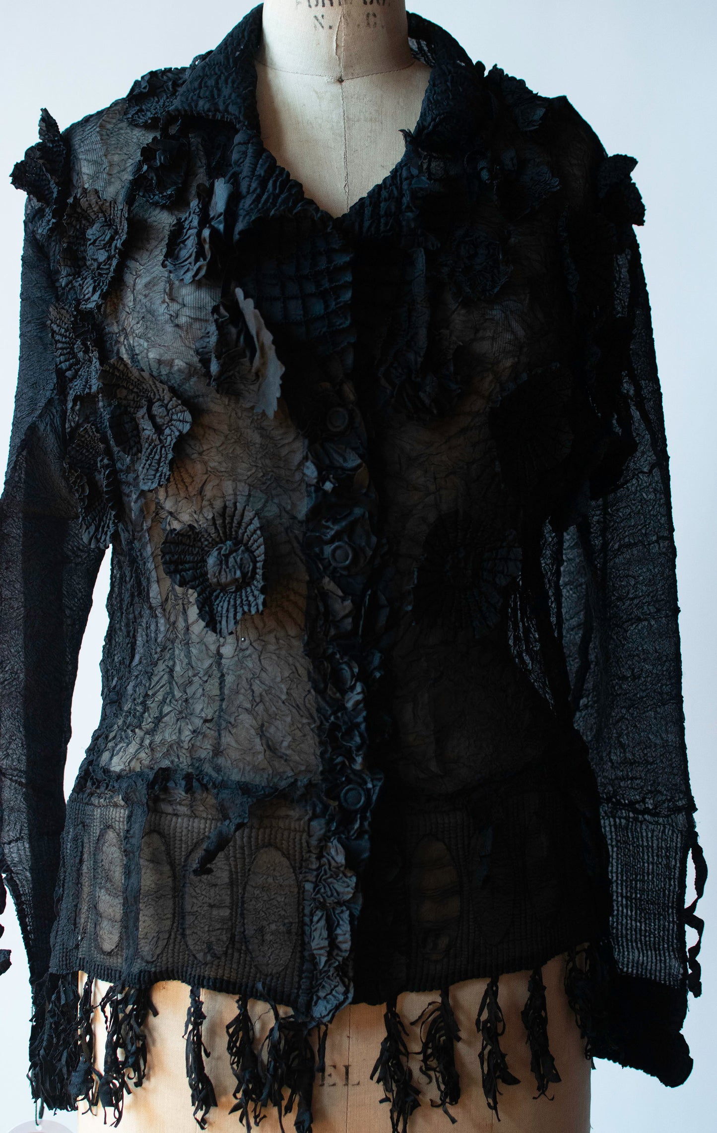 Pleated Black Shirt | Yoshiki Hishinuma