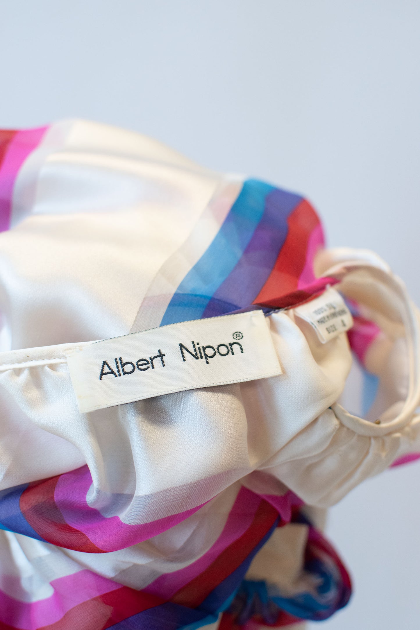 1980s Striped Silk Dress | Albert Nipon