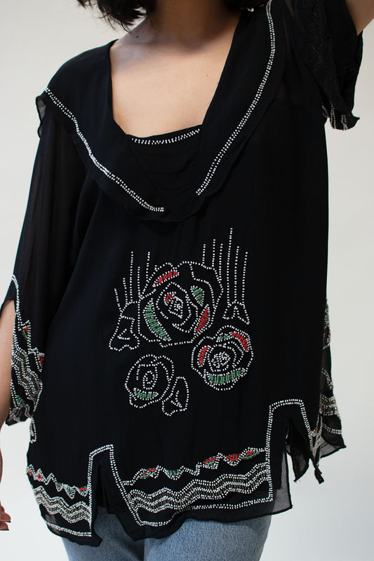 Beaded Chiffon Blouse | Anna Suit