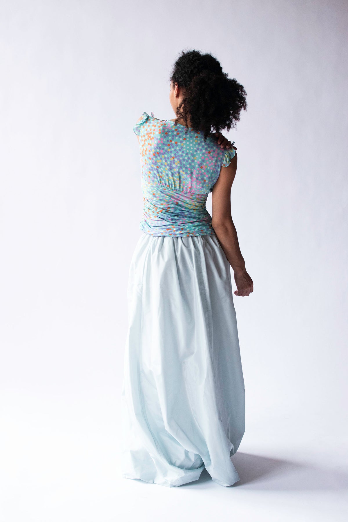 Polka Dot Silk Top | Tuleh