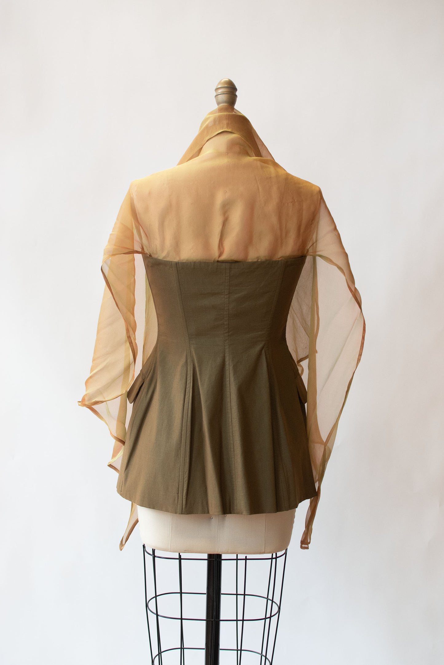 1990s Bustier w/ chiffon scarf | Paola Frani