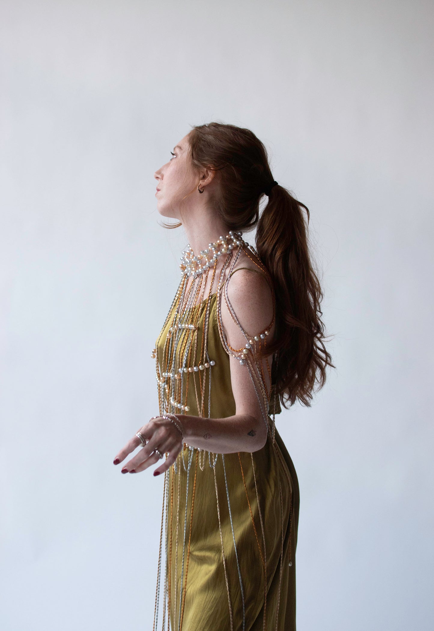 1970s Pearl & Chain Top | Loris Azzaro