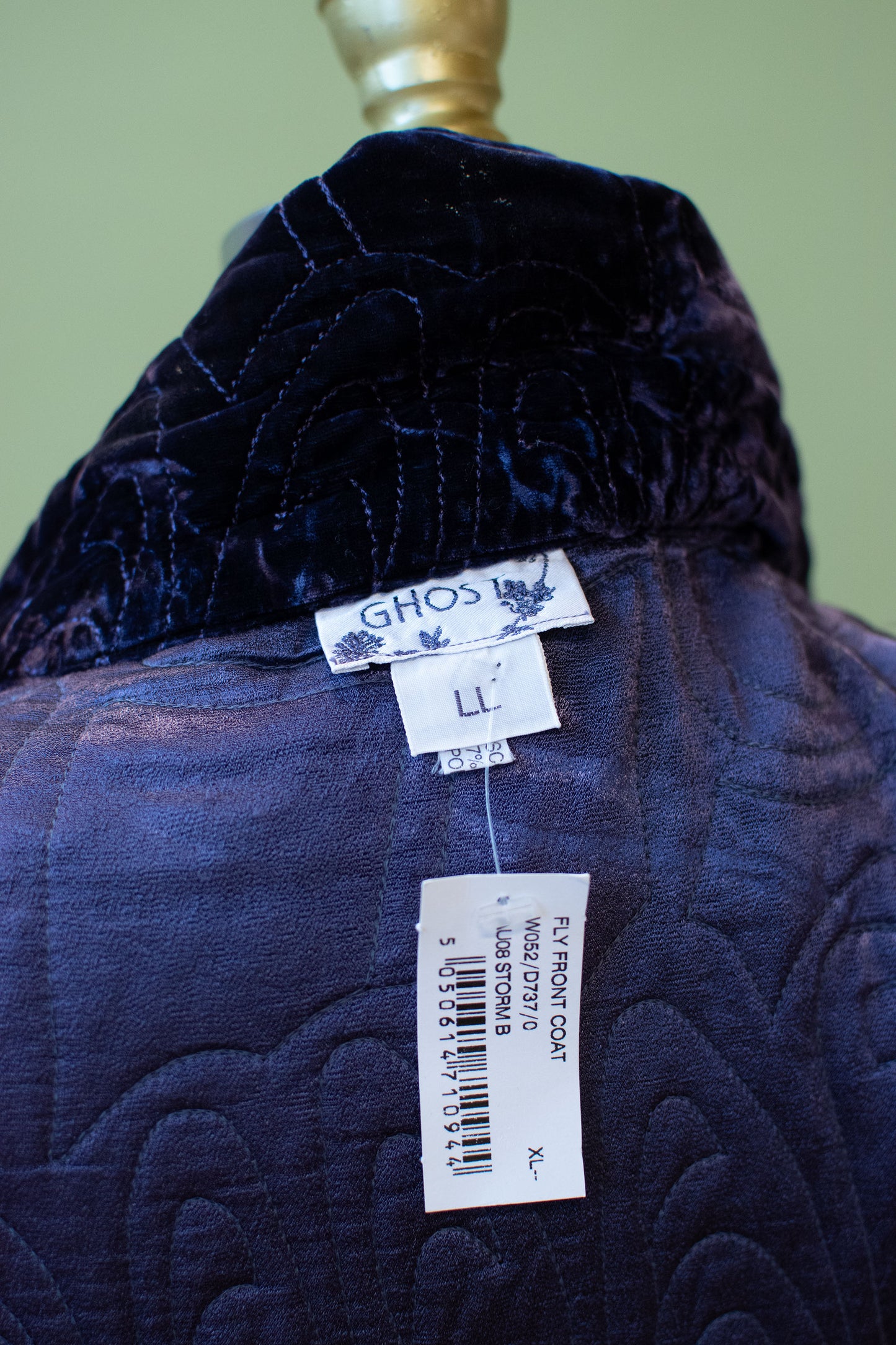 Quilted Velvet Coat | Ghost