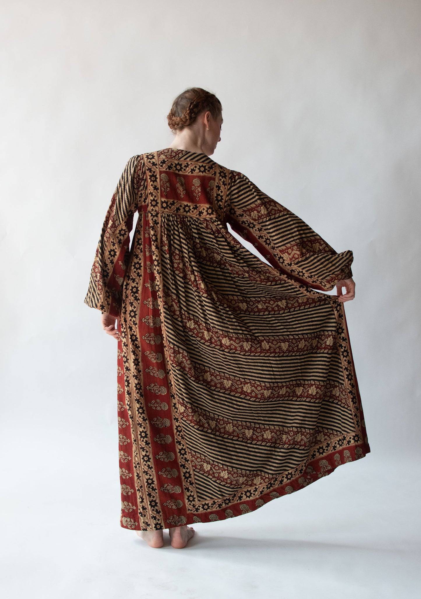 1970s Block Print Dress