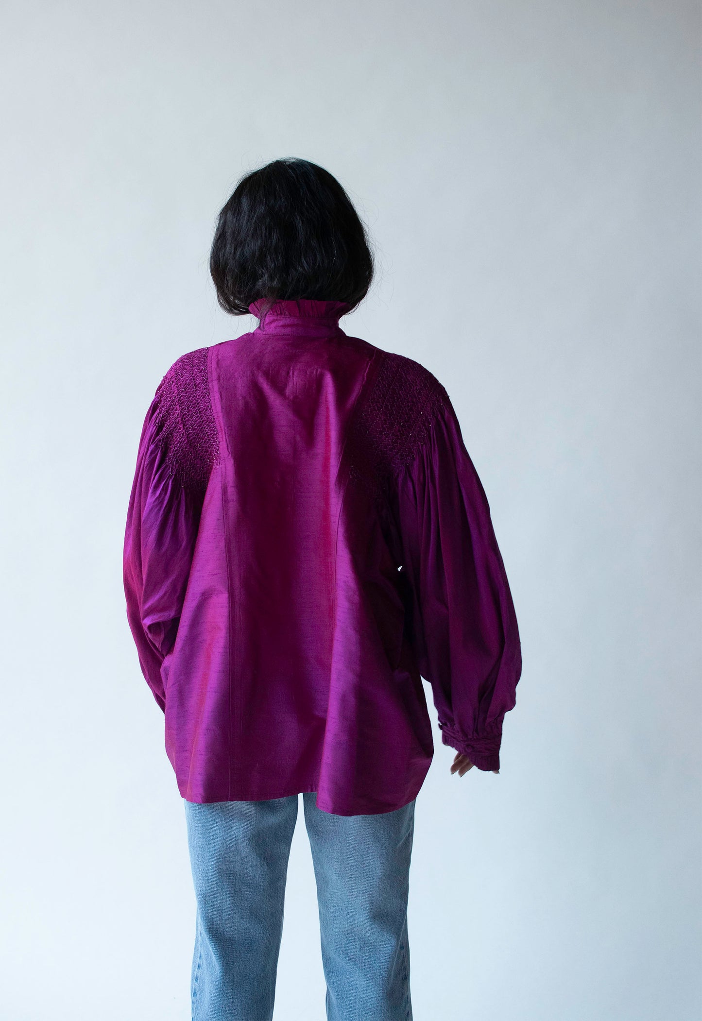 Smocked Silk Blouse | Julian Akers-Douglas