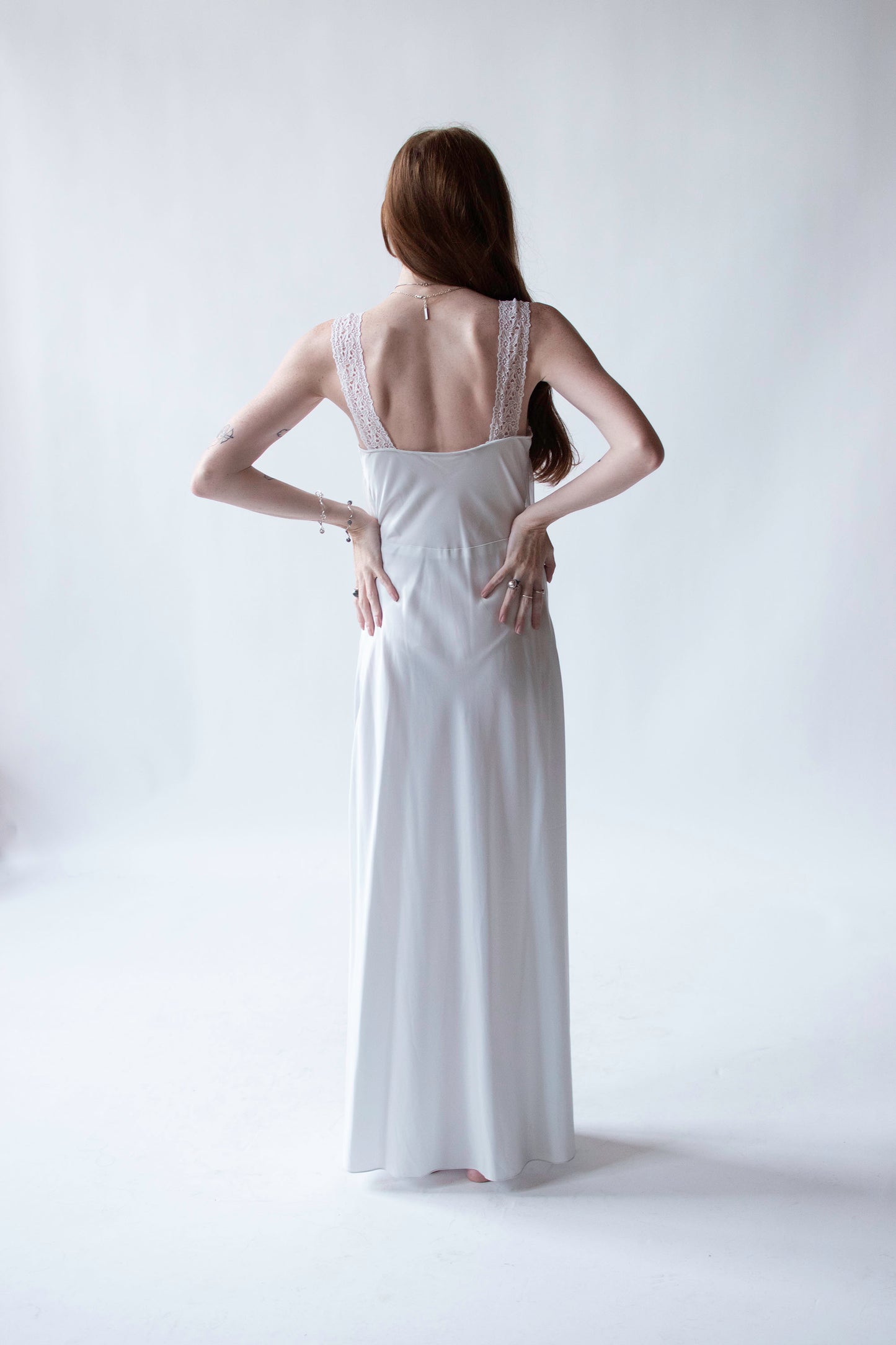 1950s Ice Blue Peignoir