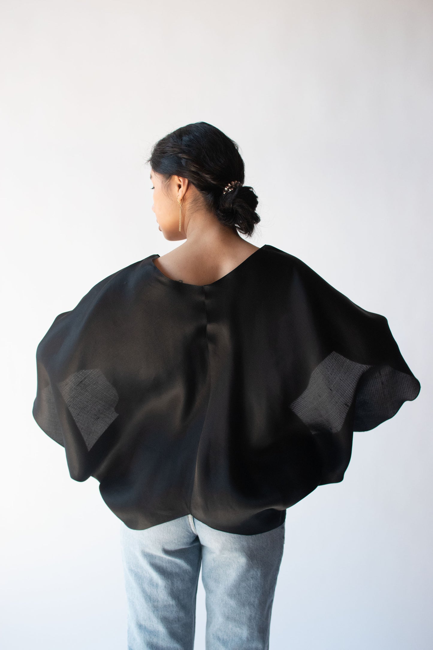 1990s Sculptural Organza Blouse