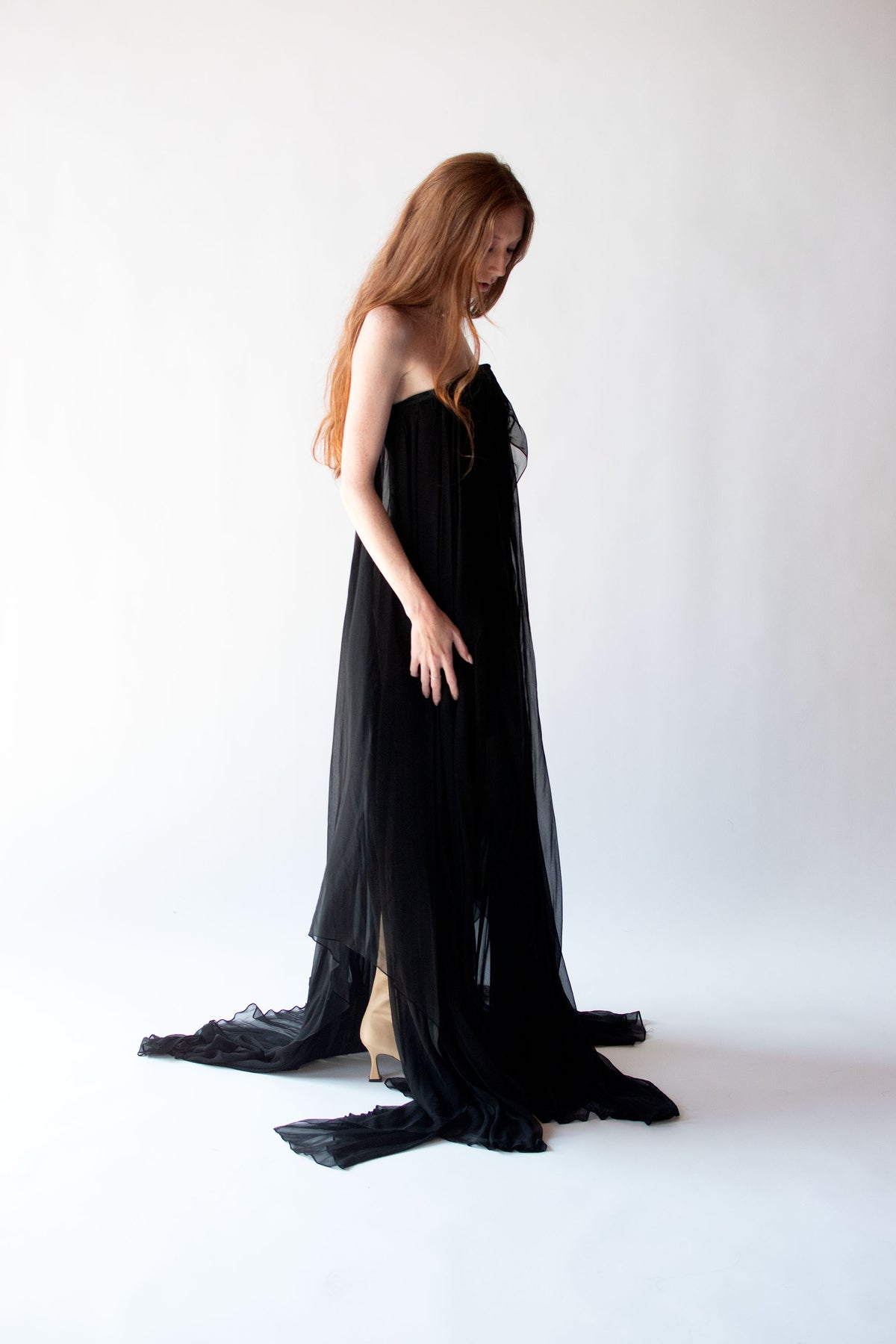 Black Chiffon Gown | Chrisitian Cota Spring 2011