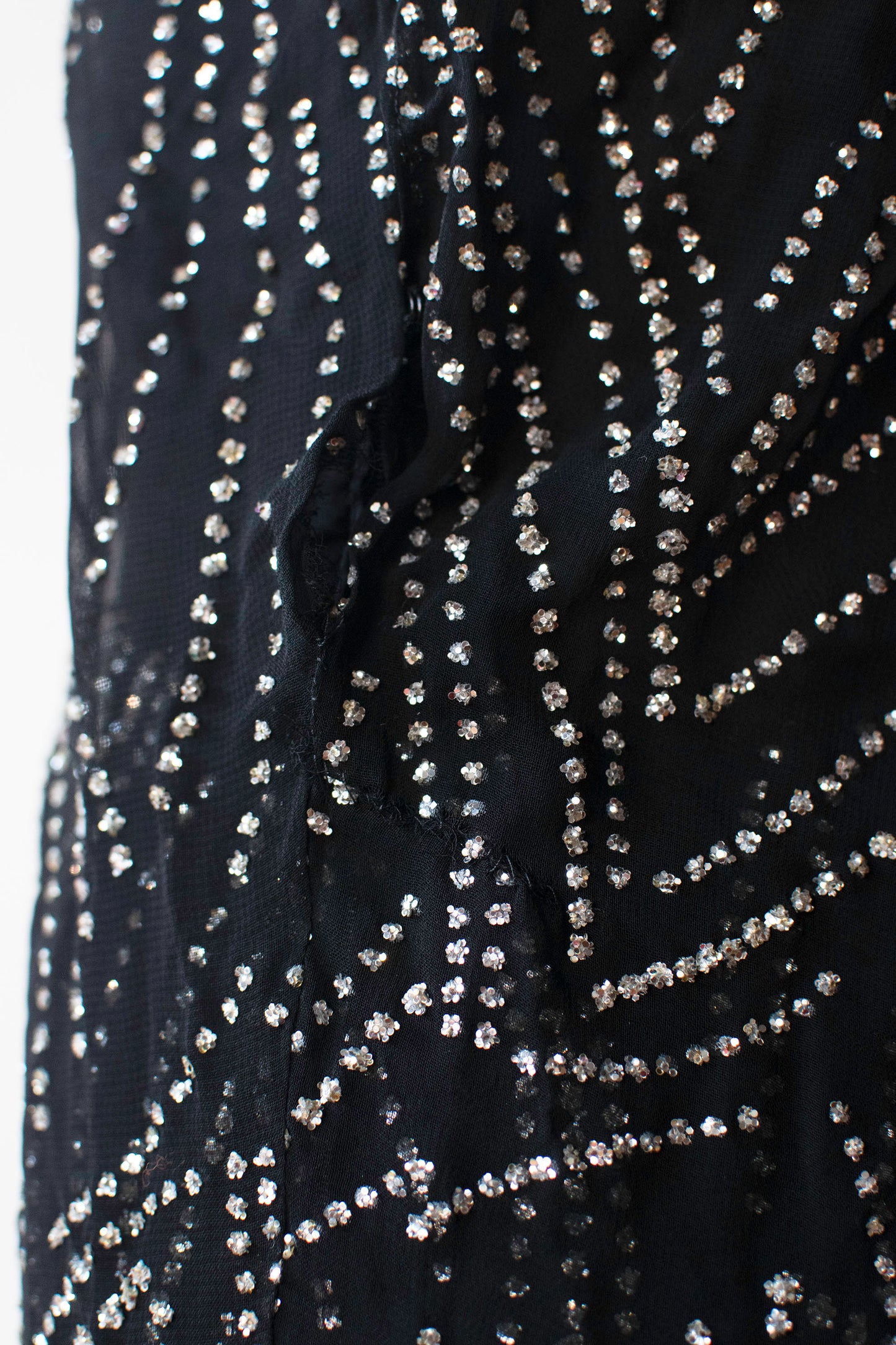 1970s Chiffon Glitter Dress | Helga