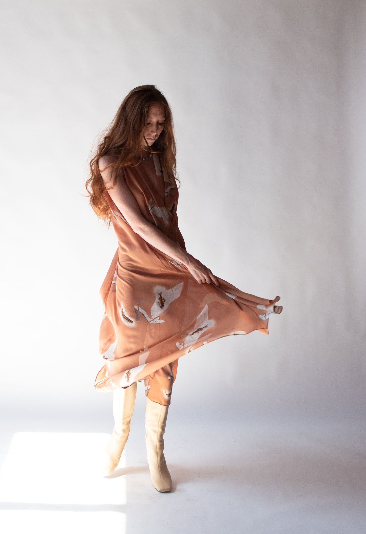1970s Surrealist Print Dress | Nicole Miller P.J. Walsh