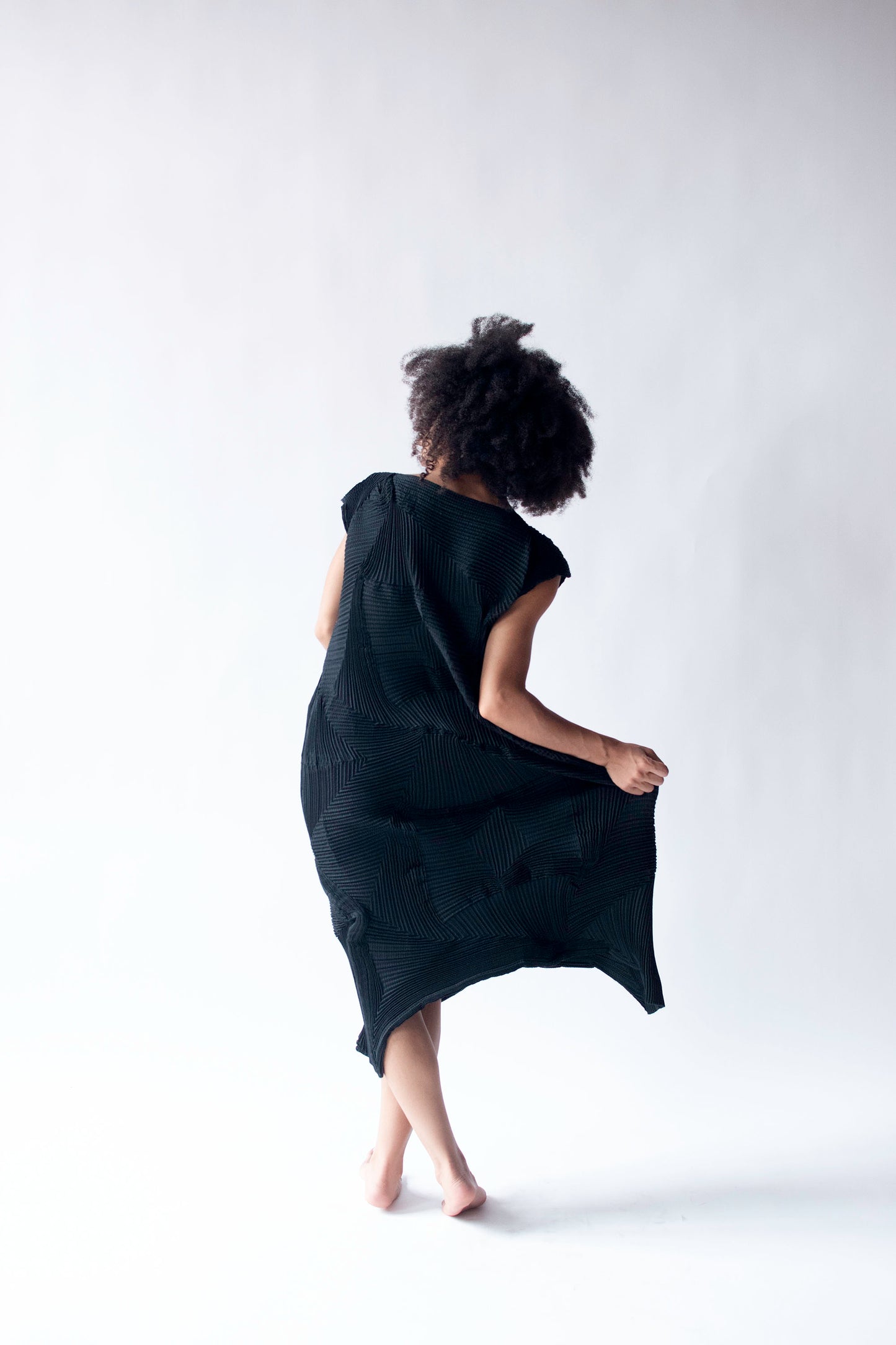 Pleated Black Dress | Issey Miyake