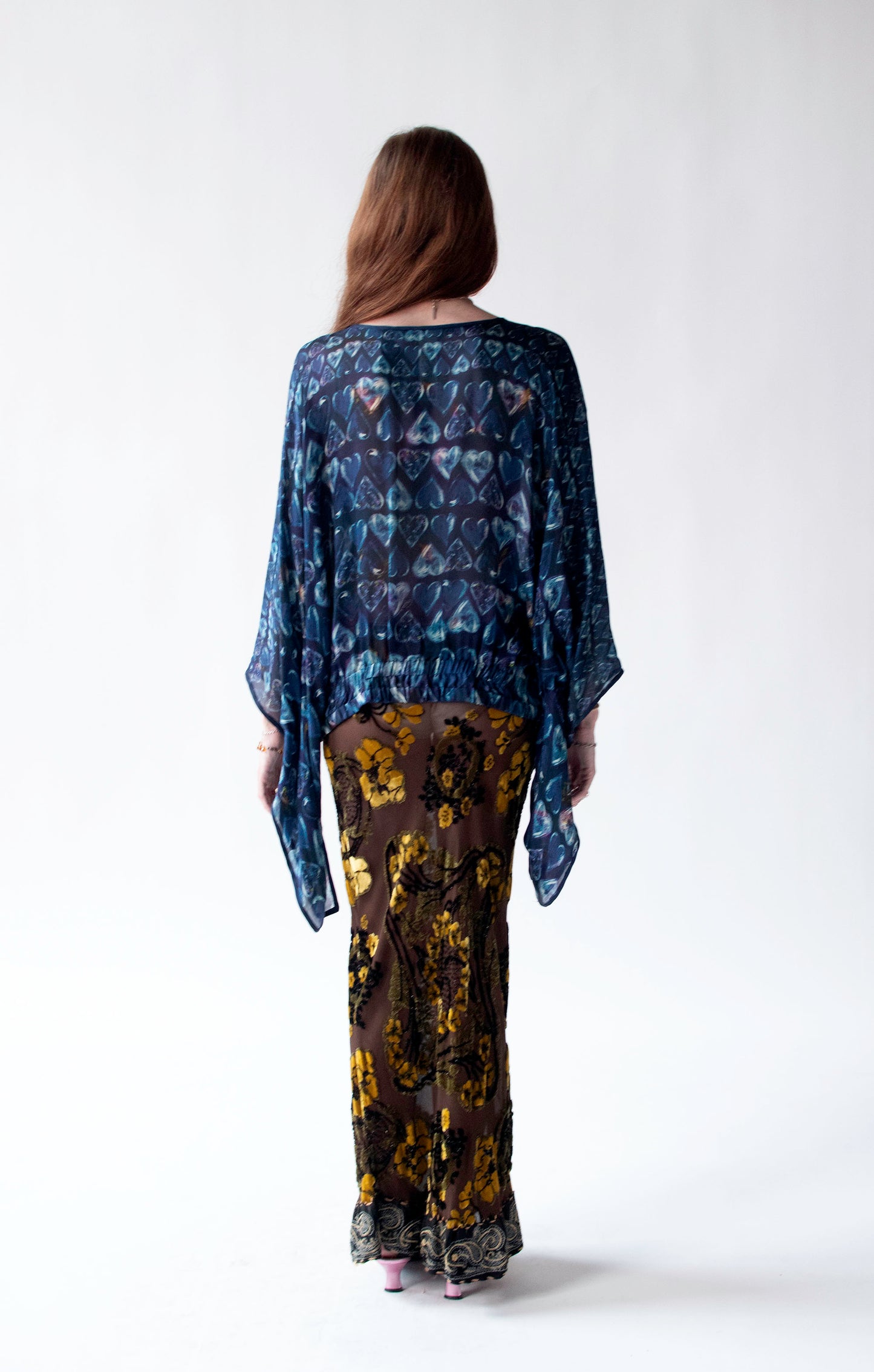 Silk Heart Print Top | Roberto Cavalli