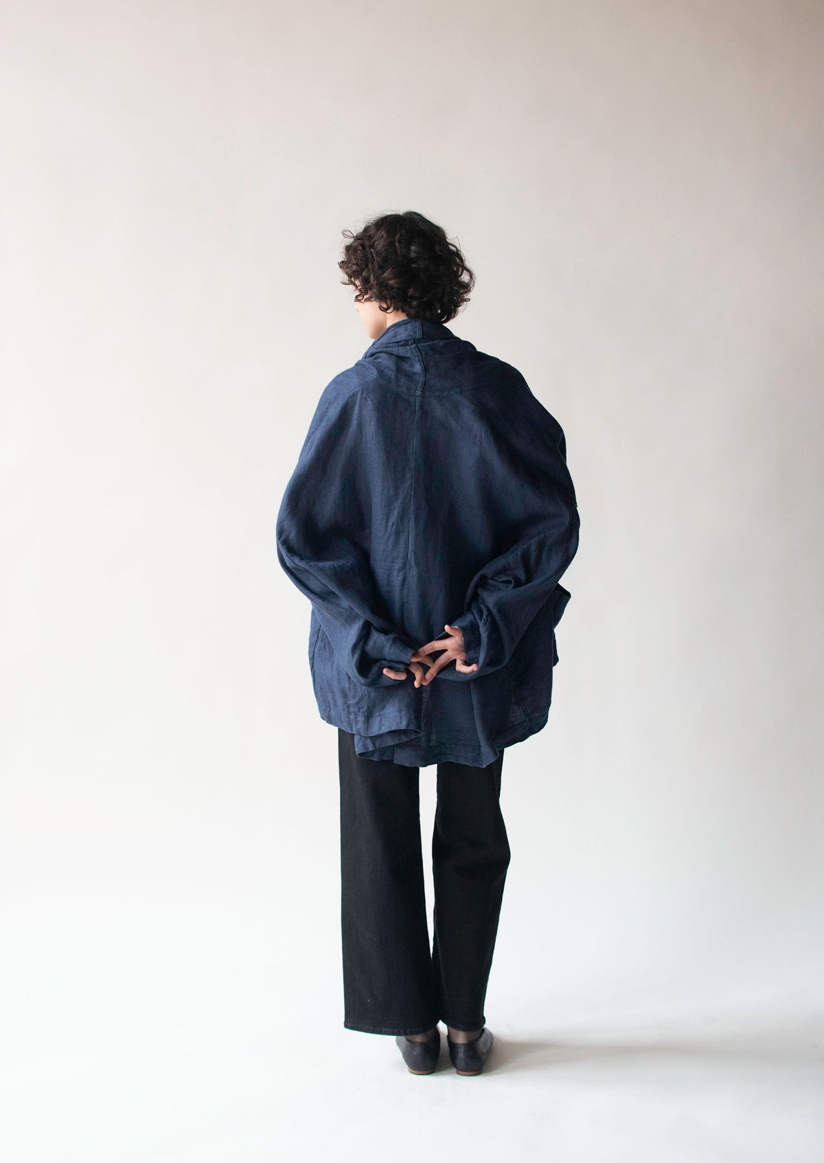Navy Linen Jacket | G Gigli