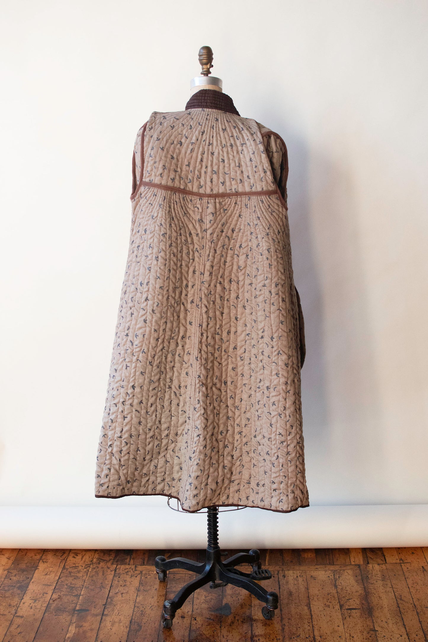 Quilted Coat w/ Gold Lurex Accents